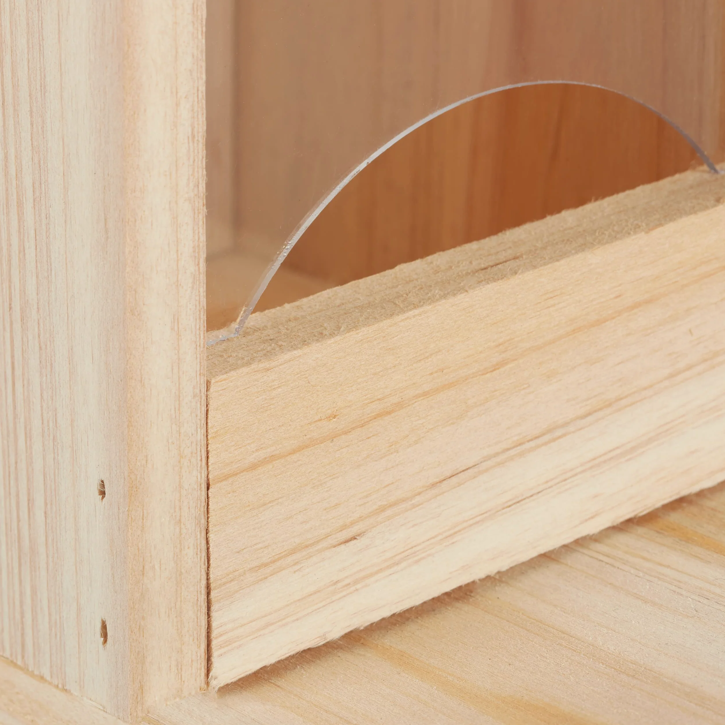Relaxdays Comedero para Ardillas de Pie, Madera de Abeto, 17,5 x 12 x 25 cm