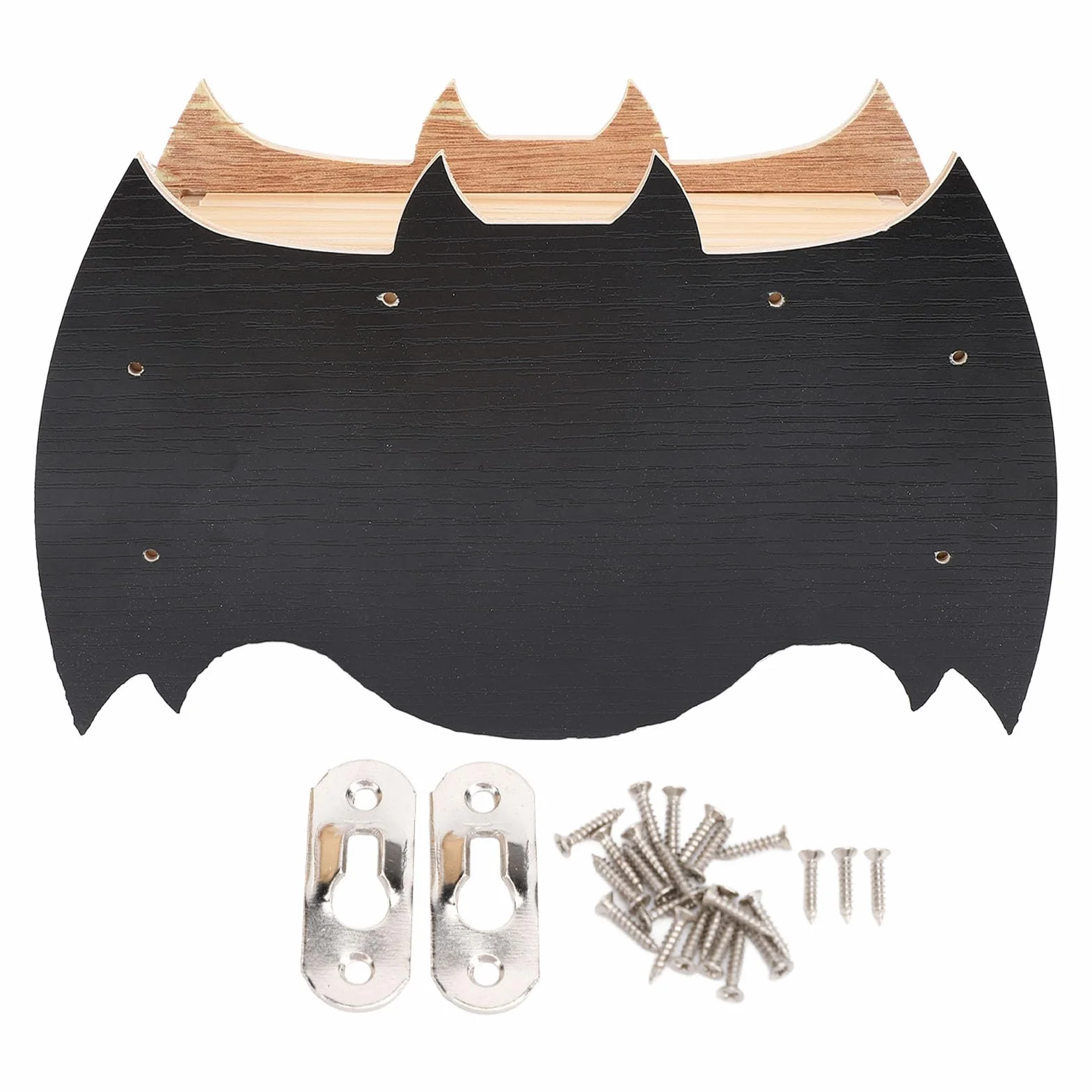 Elegante Casa de Madera para Murciélagos, Refugio Hábitat Montado Pared Durante,Caseta Bat Box Sin Tratar,Resistente Intemperie con Medio Ambiente Patio Jardinería Fácil