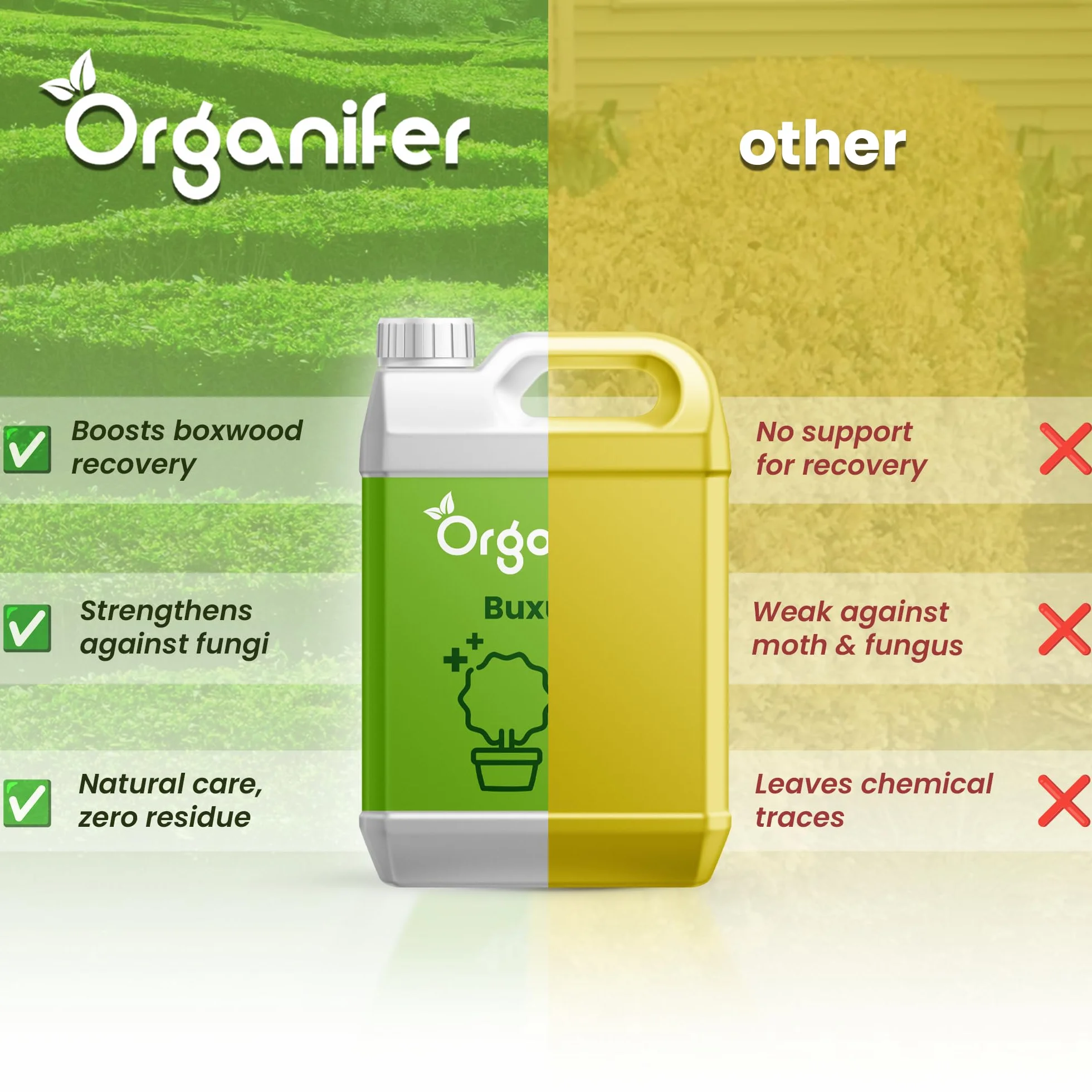 Organifer Buxus Vital 250 ml Concentrado Fertilizante para Setos Resistente