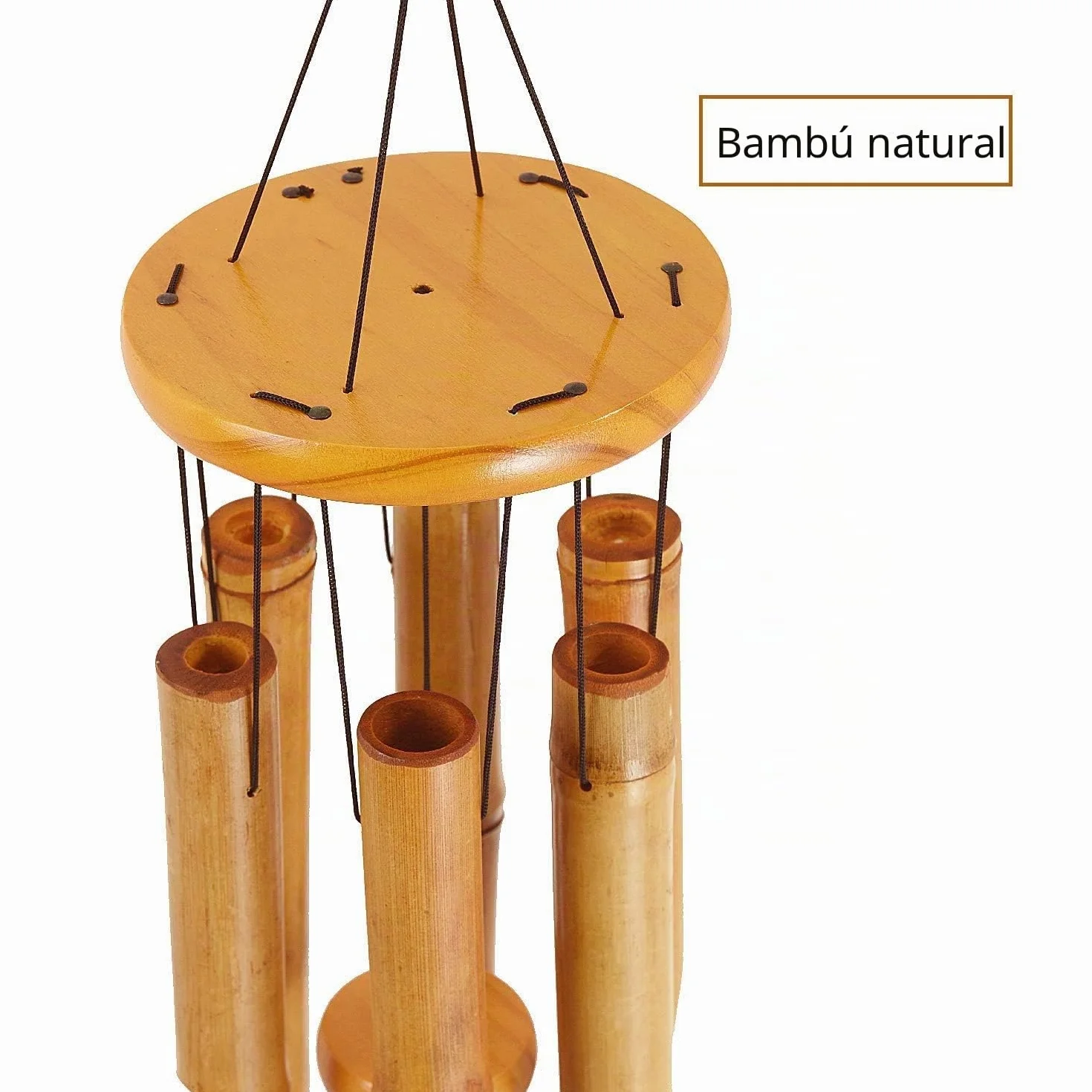 Campanillas de Viento de Bambú de Madera Decorativas 32 pulgadas para Jardín Patio