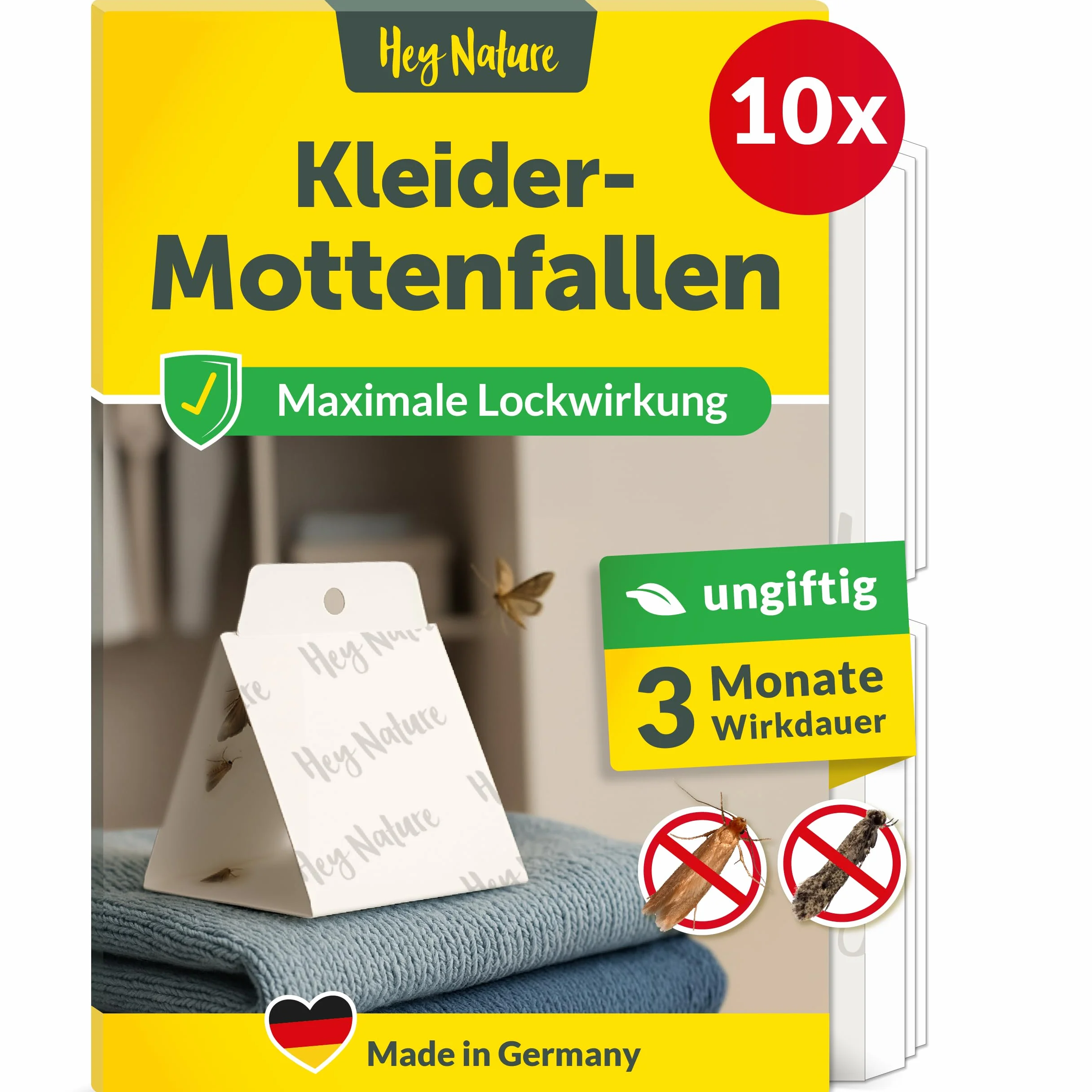 Trampas Antipolillas para Ropa Armario Hey Nature 10 Unidades Sin Insecticidas
