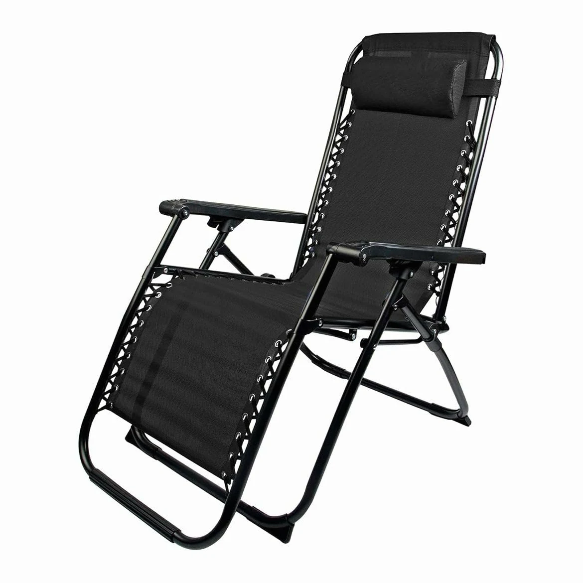 Tumbona de Gravedad Cero Reclinable, Plegable y Ergonómica – Estructura de Acero Reforzado hasta 150kg, Tejido Transpirable y Cojín Ajustable – Ideal para Jardín, Playa y Piscina