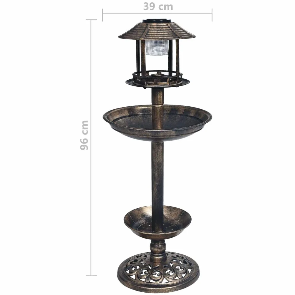 Genérico Bebedero Decorativo para pájaros con Luces LED solares plástico,Casa y jardín,Decoración,Pilas para pájaros-48221