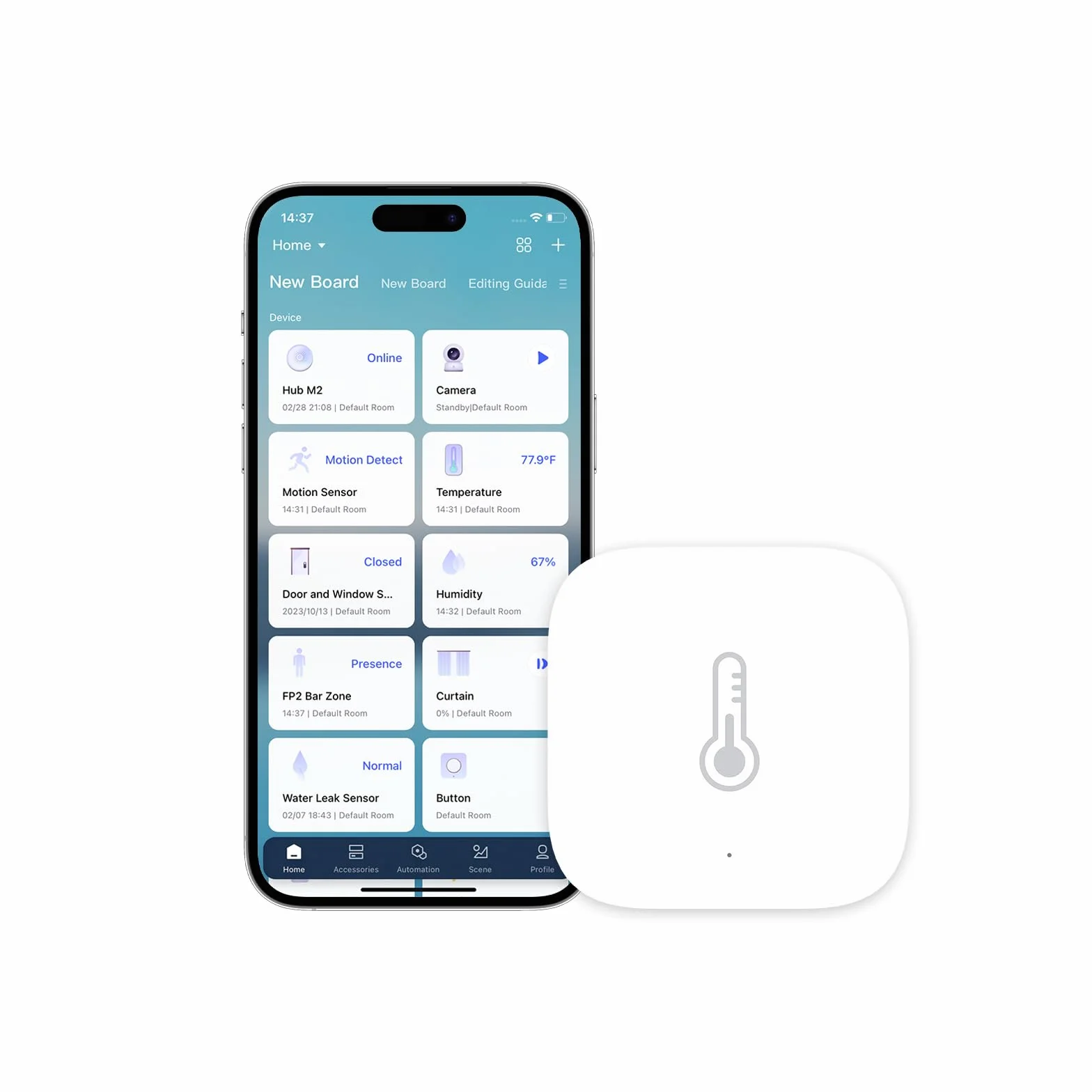 Aqara Sensor de Temperatura y Humedad Zigbee Inalámbrico Compatible con HomeKit Alexa