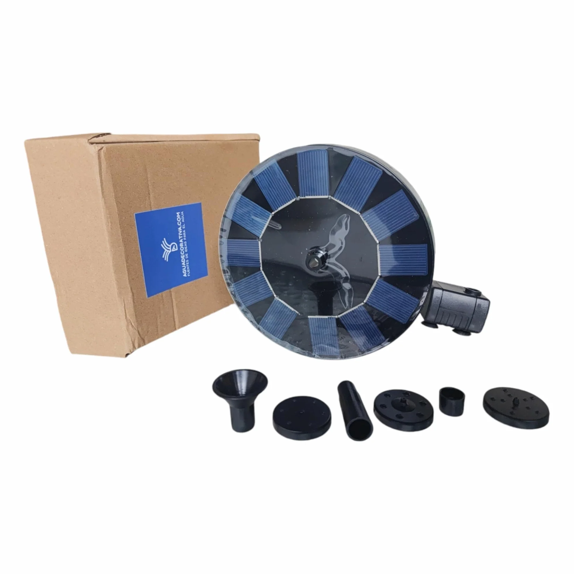 Fuente Solar Autónoma para Decorar Jardines, Maceteros, Piscinas y Bebederos de Pájaros para días soleados