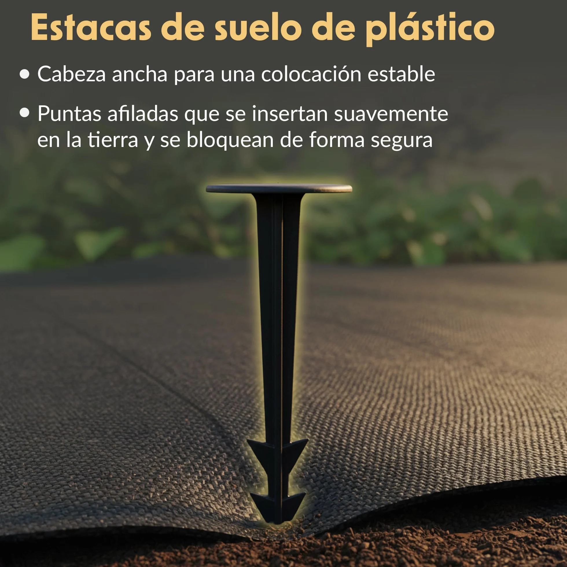 Anclaje de plástico 150 x piquetas de Tierra Resistentes a los Rayos UV, construcción Acanalada