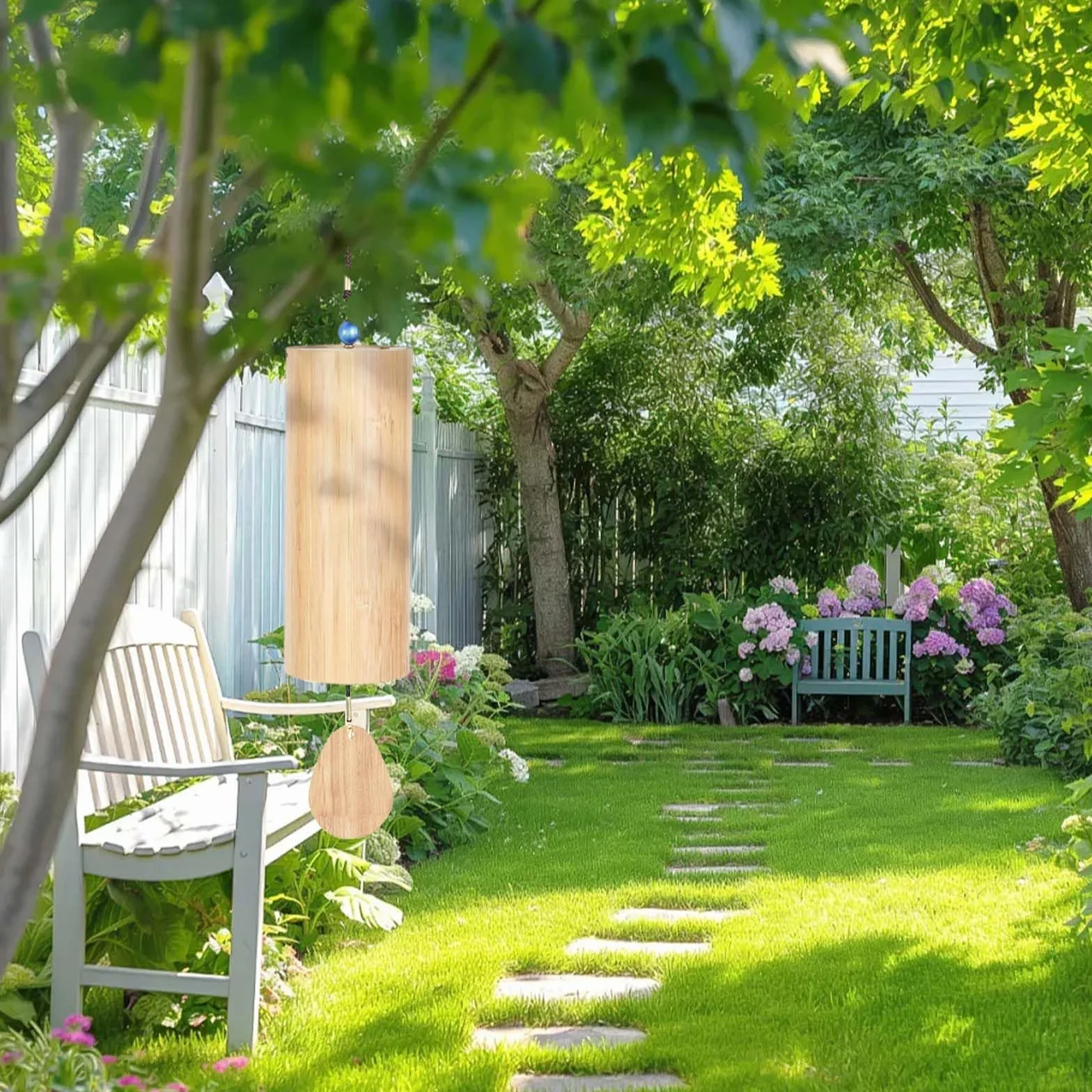 Campanas de Viento de Bambú Japonesas Acorde F de Brisa Primaveral para Yoga Meditación Jardín