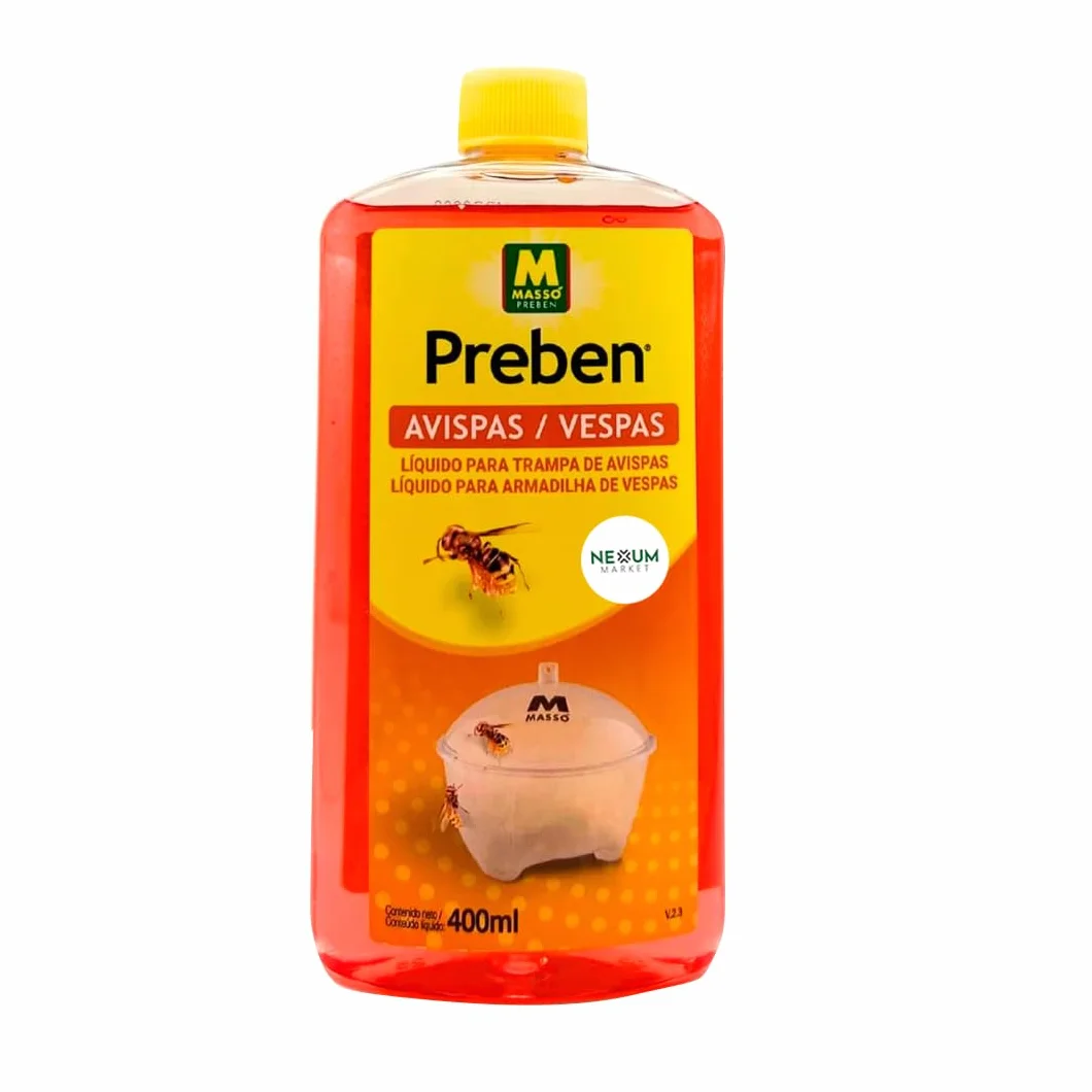 Preben Líquido para Trampa de Avispas y Avispones 400ml Atrayente Concentrado Exterior Jardín