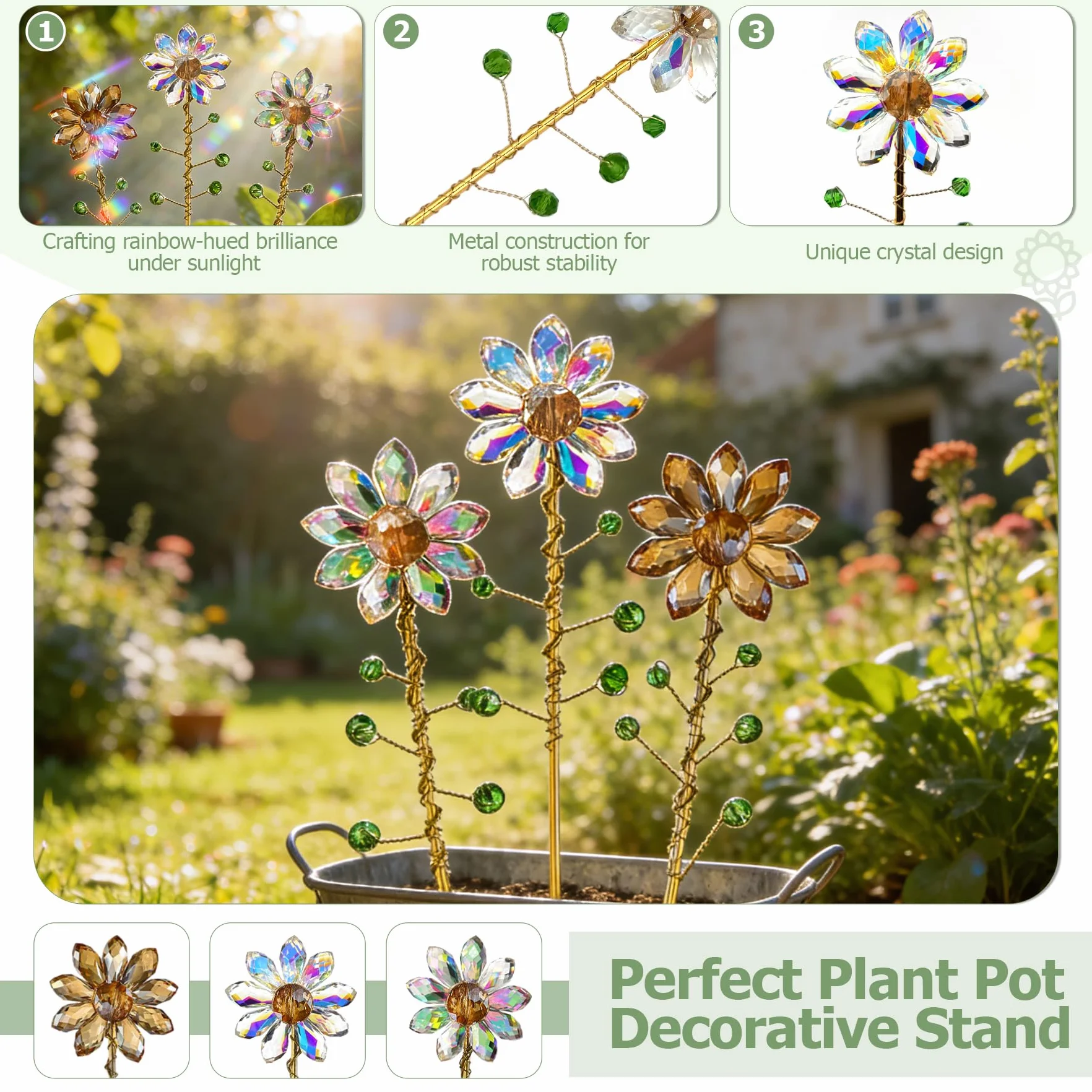 VEEKAY Atrapasoles de Cristal Colgante Suncatcher para Ventanas y Jardines