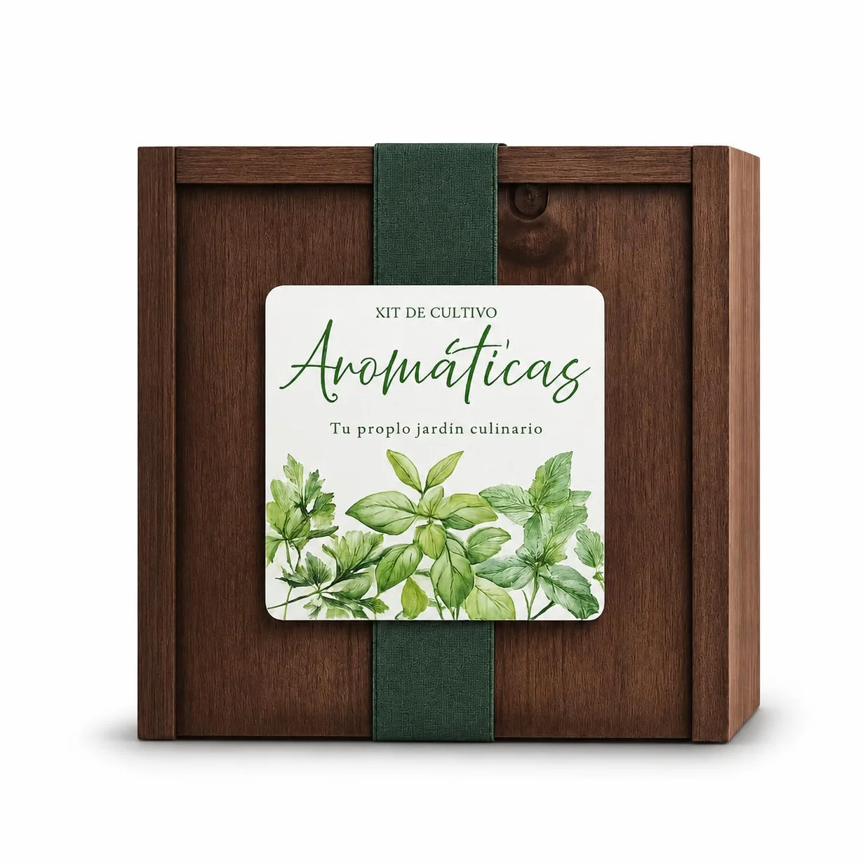 Kit Cultivo Hierbas Aromáticas Caja Botánica Madera Semillas Macetas Accesorios Huerto Urbano Interior Cocina Garden Pocket