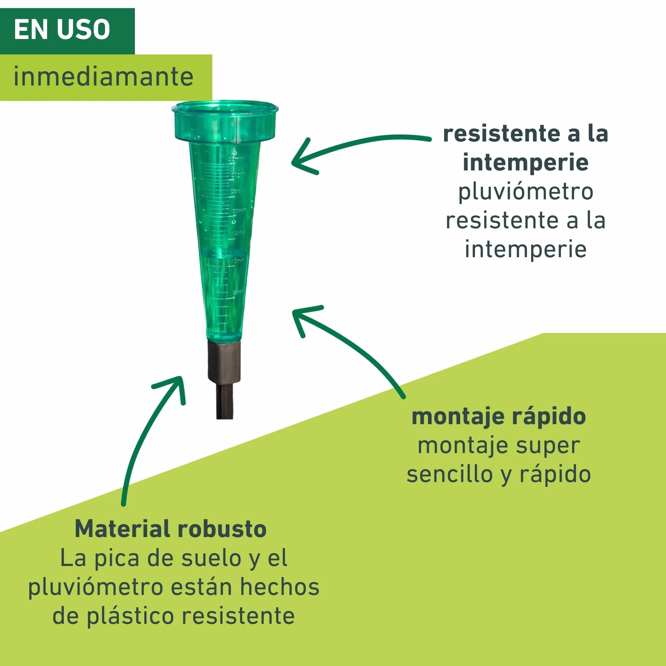 Windhager Pluviómetro con Pica de Tierra 22 cm