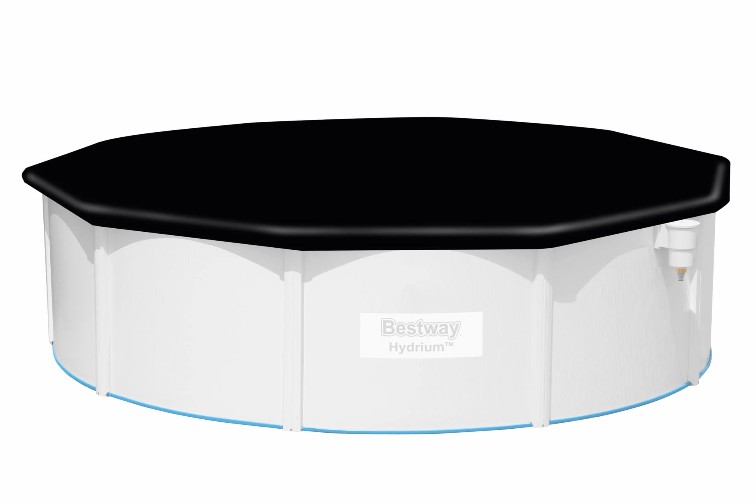 BESTWAY Cobertor de Invierno Piscina PVC Negro Ø493 cm