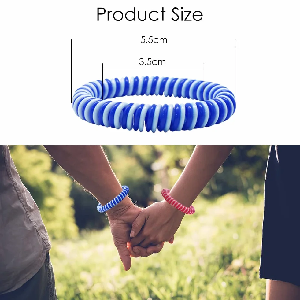 Pulseras Antimosquitos Repelentes de Insectos 10 Piezas Naturales Ajustables