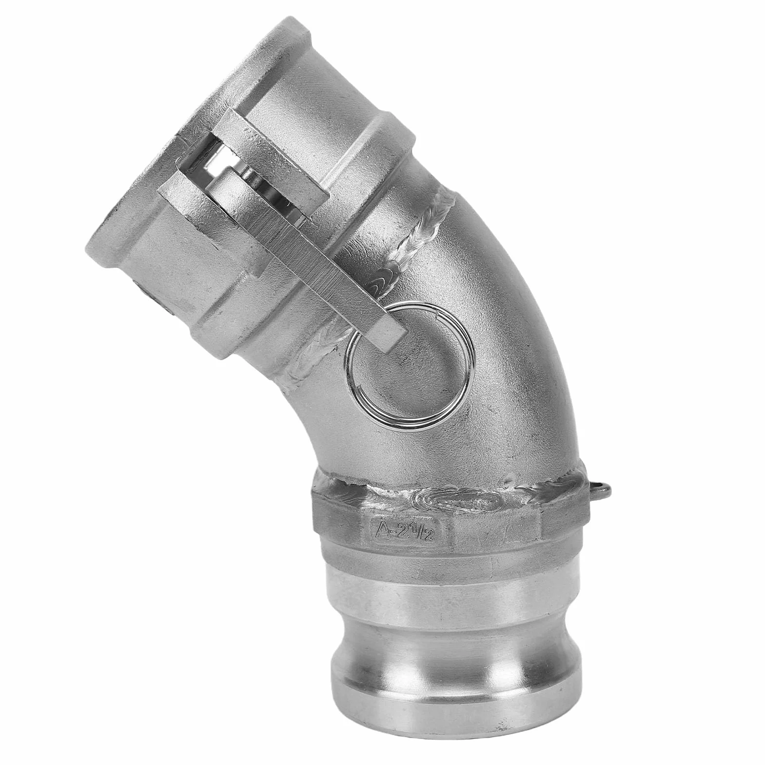 Garosa Accesorio de Manguera DA Camlock, Conexión de Codo Macho Hembra de 2,5 Pulgadas para Riego Agrícola, Materiales Ligeros y Duraderos
