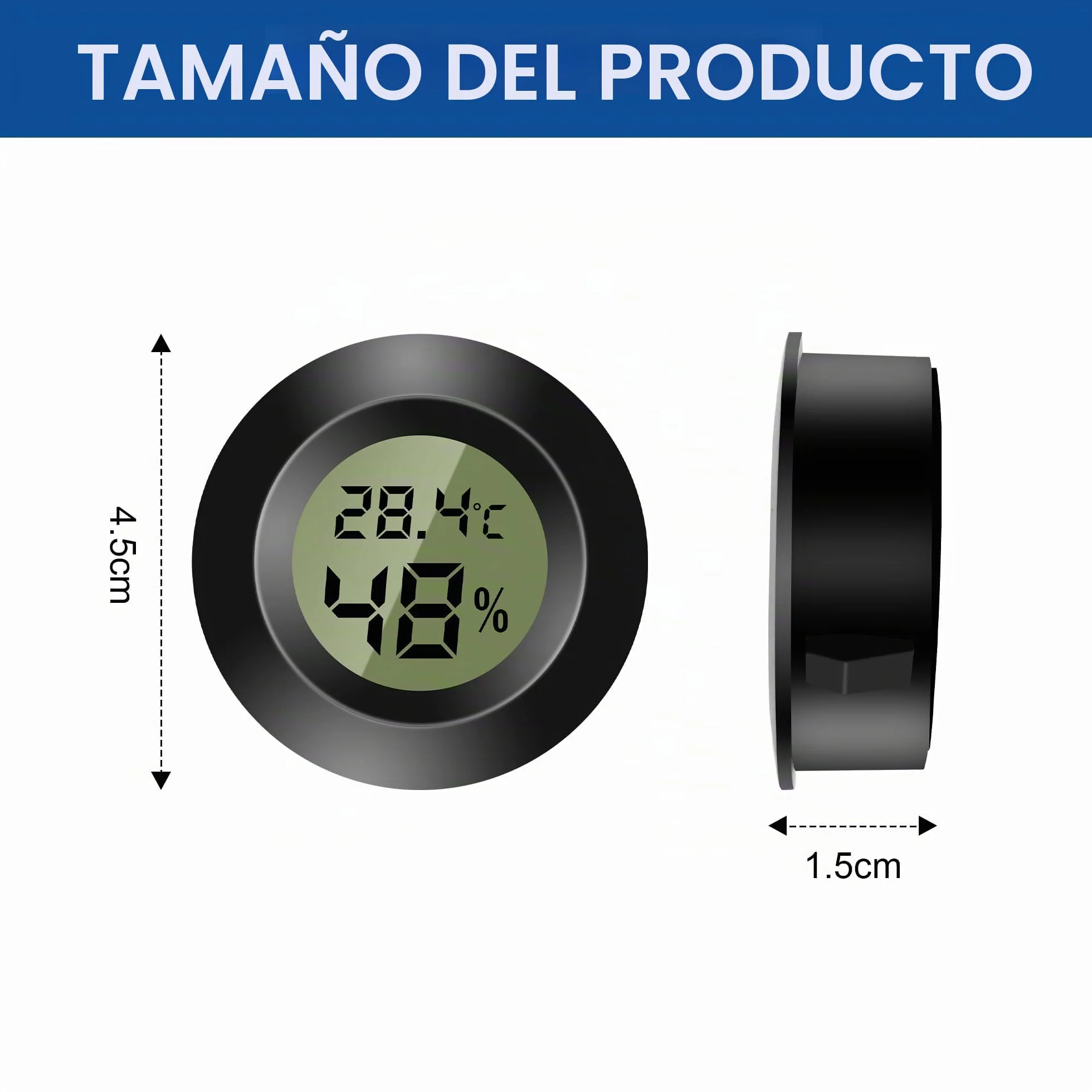 Termómetro digital 3 piezas higrómetro temperatura humedad interior hogar