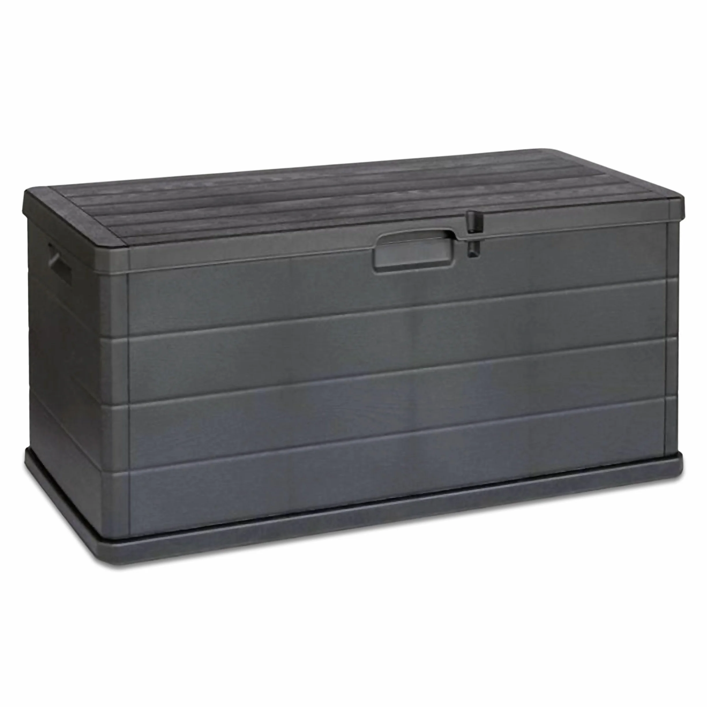 Baul Almacenaje Exterior Polipropileno Antracita 340 Litros 118x59x57 cm Tapa Cerradura