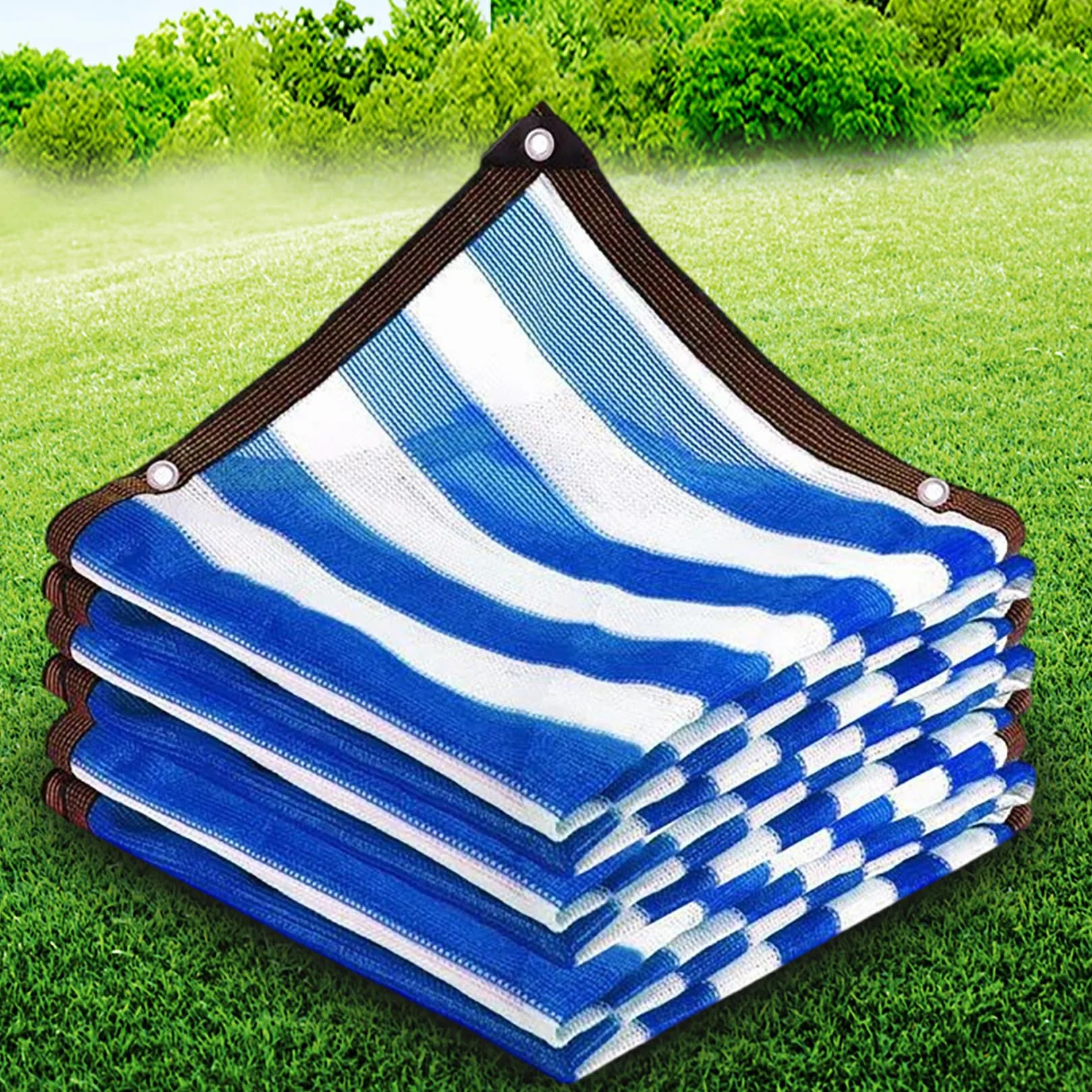 Malla de sombra resistente a los rayos UV con ojales, 1 x 9 m, malla para invernadero, patio y terraza, protección solar para espacios al aire libre