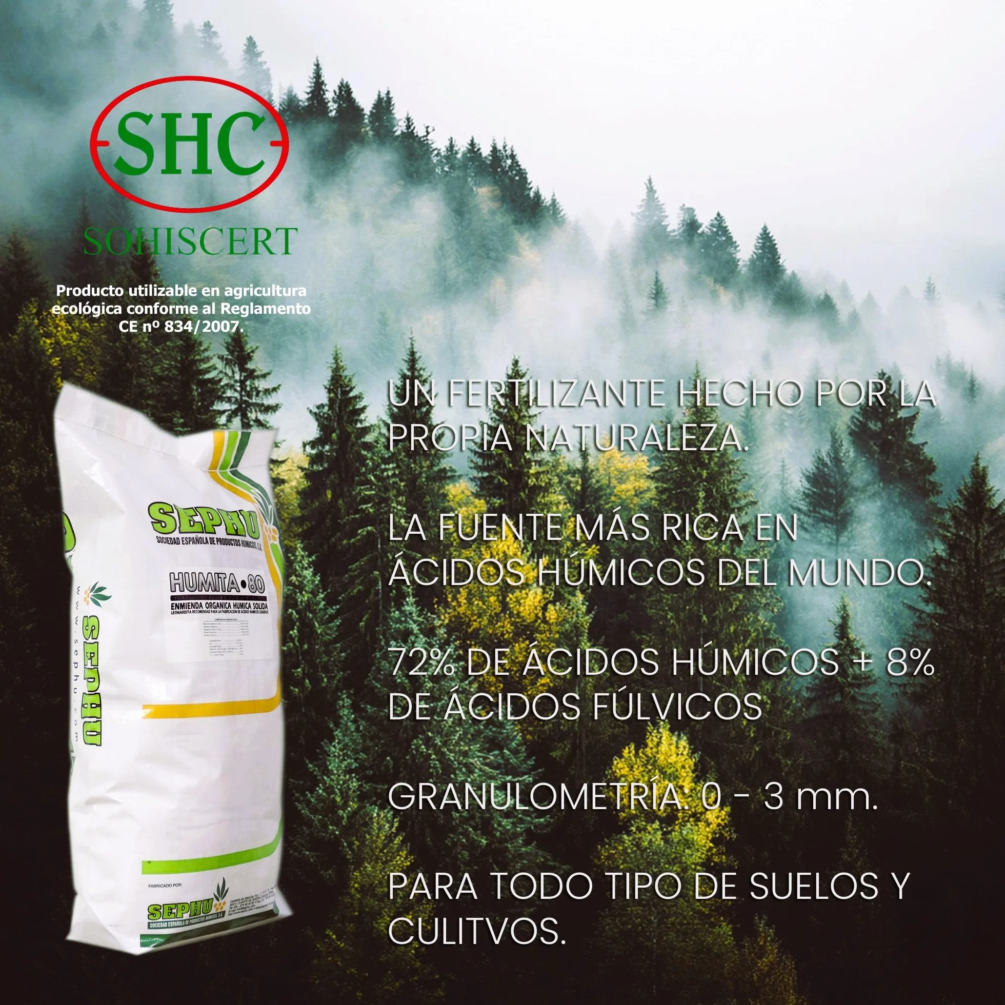 Leonardita Pura Humita 80 Enmienda Orgánica Ácidos Húmicos Agricultura Ecológica Saco 25kg