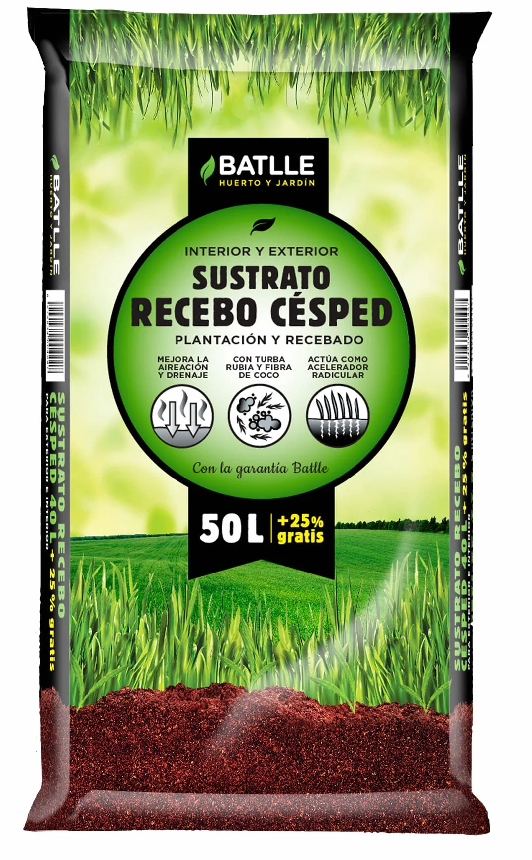 Sustrato Recebo Césped 50l Batlle