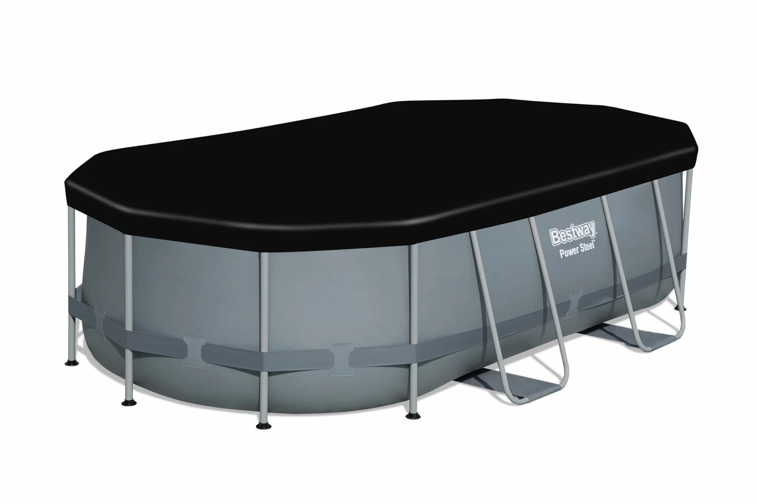 BESTWAY Cobertor de Invierno Ovalado 427x230 cm Negro para Piscinas Ovaladas