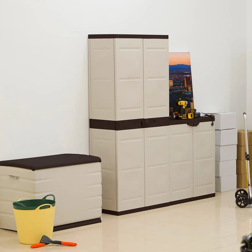 Plastiken ARCON ORDENACION Pojemnik 260 litrów Titanium Resina Czarny BEIG 80x61x53cm