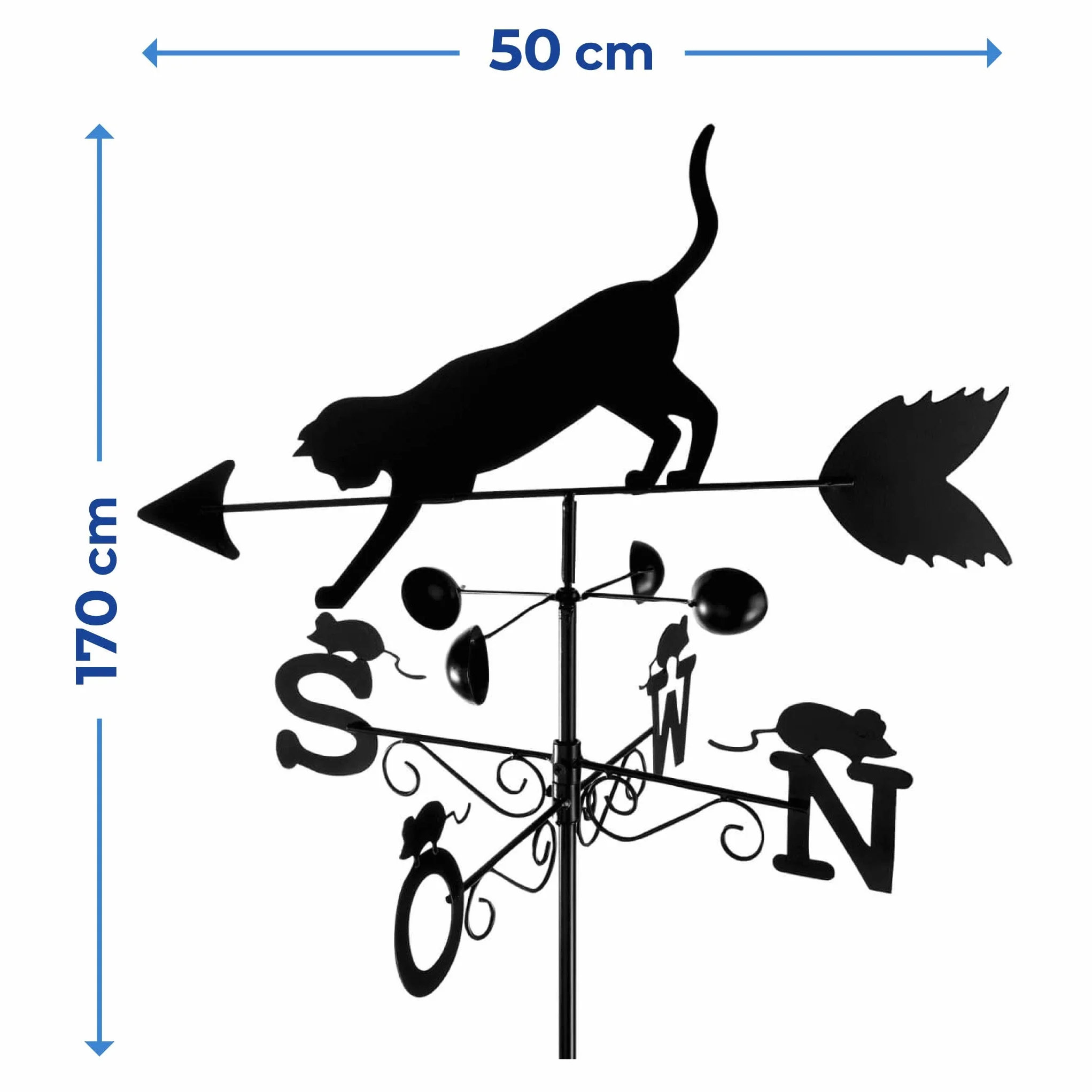 Wenko Veleta gato Gallo Negro 40 x 50 x 170 cm