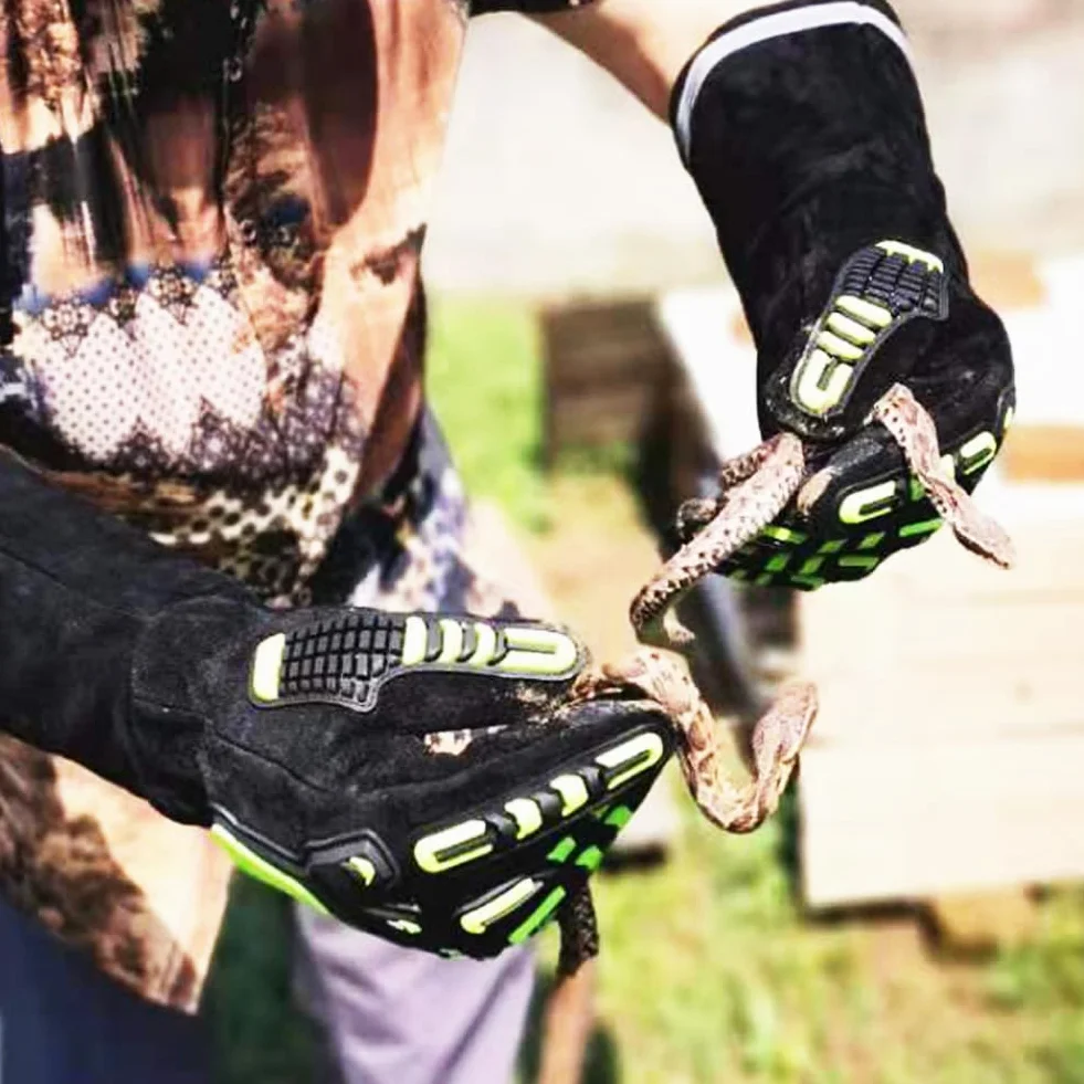 Guantes a prueba de mordedura de serpiente Kevlar Reforzado Herramienta de manejo de animales