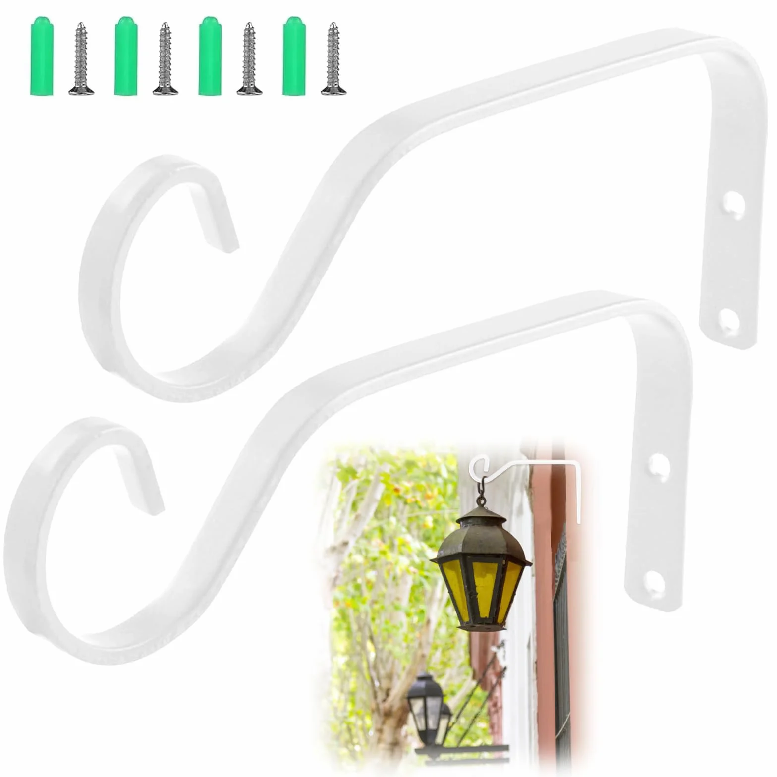 Soporte para Plantas Colgantes, 2 Piezas, Soporte de Cesta Colgante para Exterior