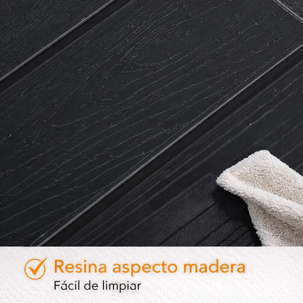 Baúl exterior almacenaje resina impermeable multiusos 410L | Arcón jardín resistente intemperie | Cofre organizador tapa asas