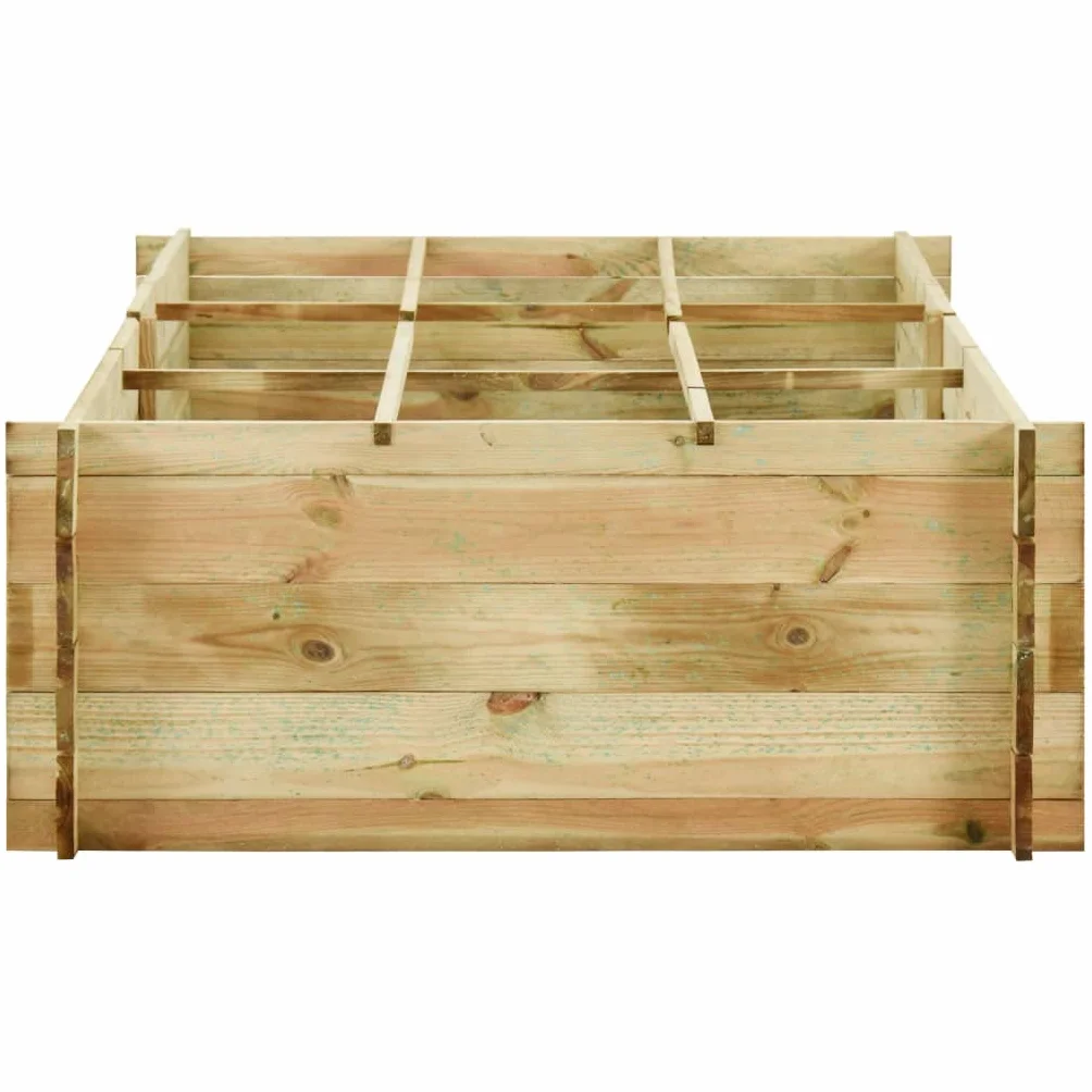 vidaXL Jardinera de Huerto Madera de Pino Plantador Sembradora Macetero