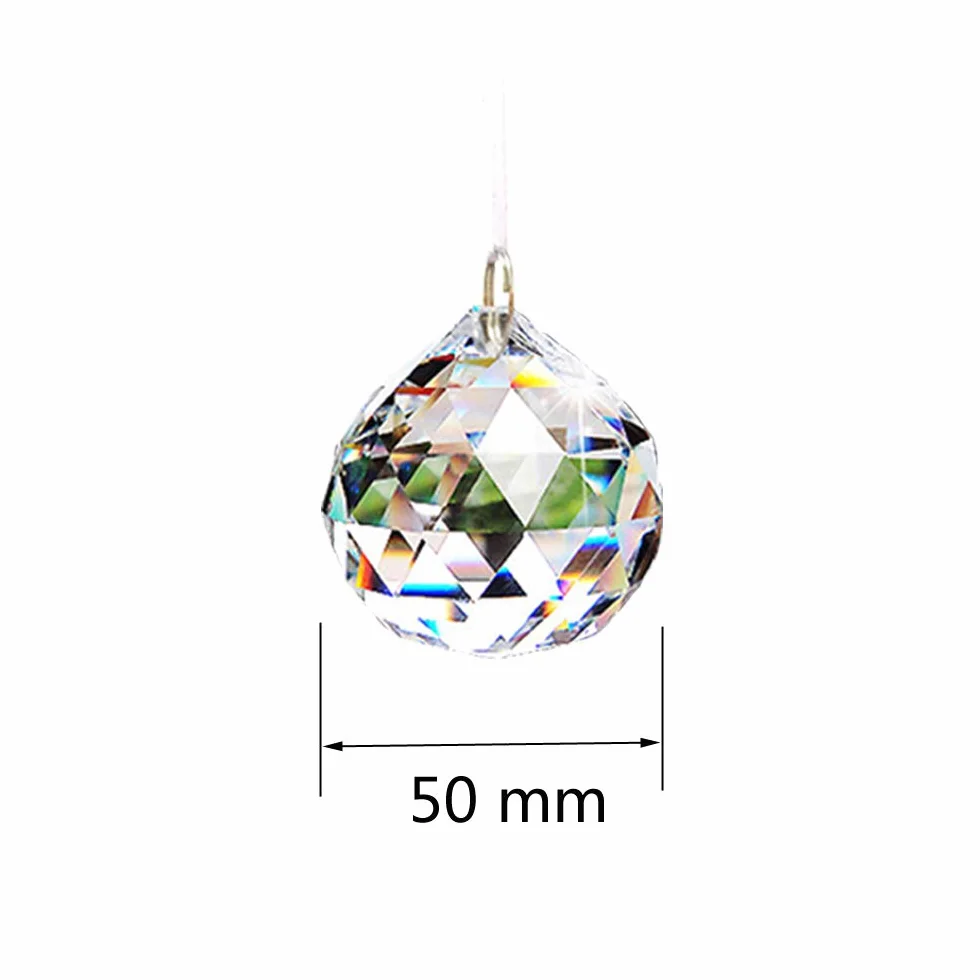Bola de cristal prisma 50 mm Feng Shui decoración colgante kit