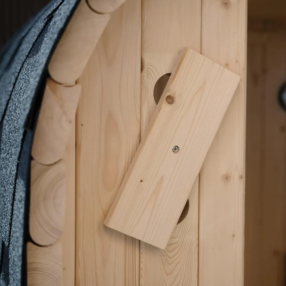 Home Deluxe Sauna de Exterior Cube S - Dimensiones: Aprox. 194 cm x 120 cm, Madera: Madera de Abeto - Incl. Calefactor de Sauna y Accesorios de Sauna I Sauna de jardín, Sauna de Exterior, Barril de