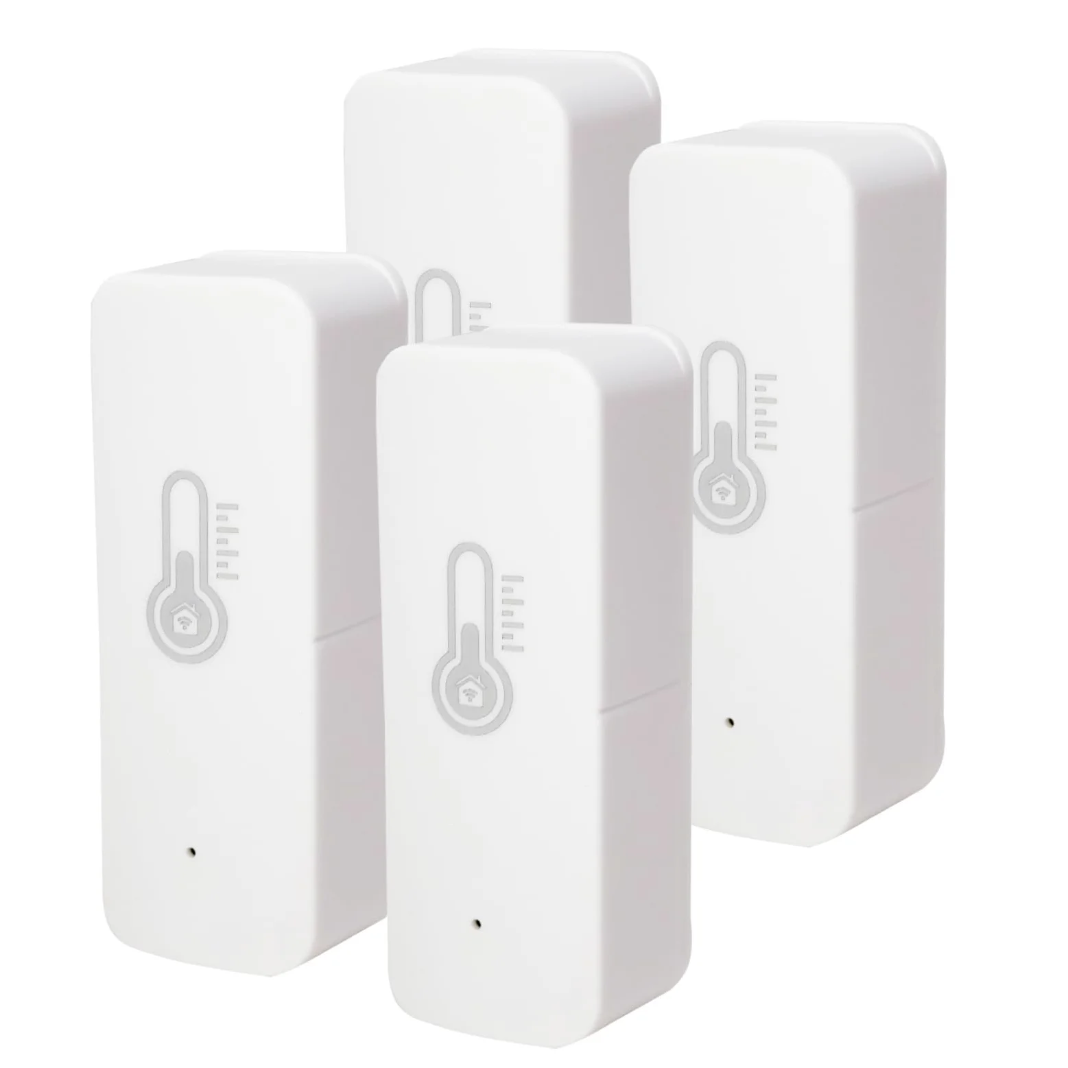 LED ATOMANT 4x Termometro Higrometro Wifi Interior/Exterior Control App | Compatible con Alexa y Google Assistant, App Smart Life
