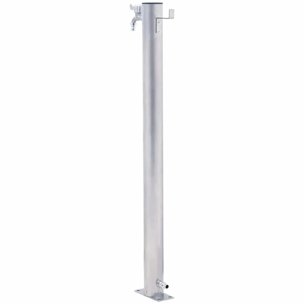 Generisch Columna de agua para jardín, diseño cuadrado, estación de agua resistente a la intemperie para jardín, terraza y patio (100 cm, redonda)
