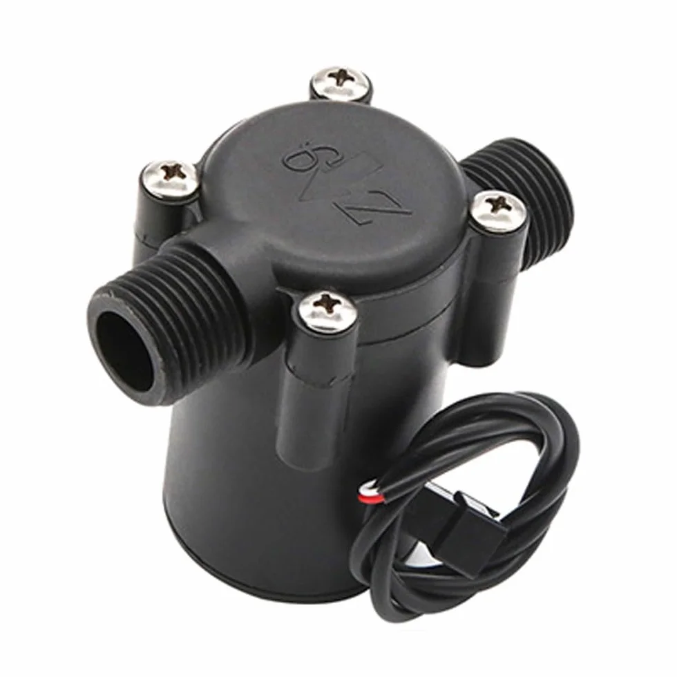 Mini generador de turbina de agua hidráulica – Generador de flujo de agua CC con interfaz G1/2 – Herramienta de carga eficiente de micro tuberías para soluciones de energía renovable