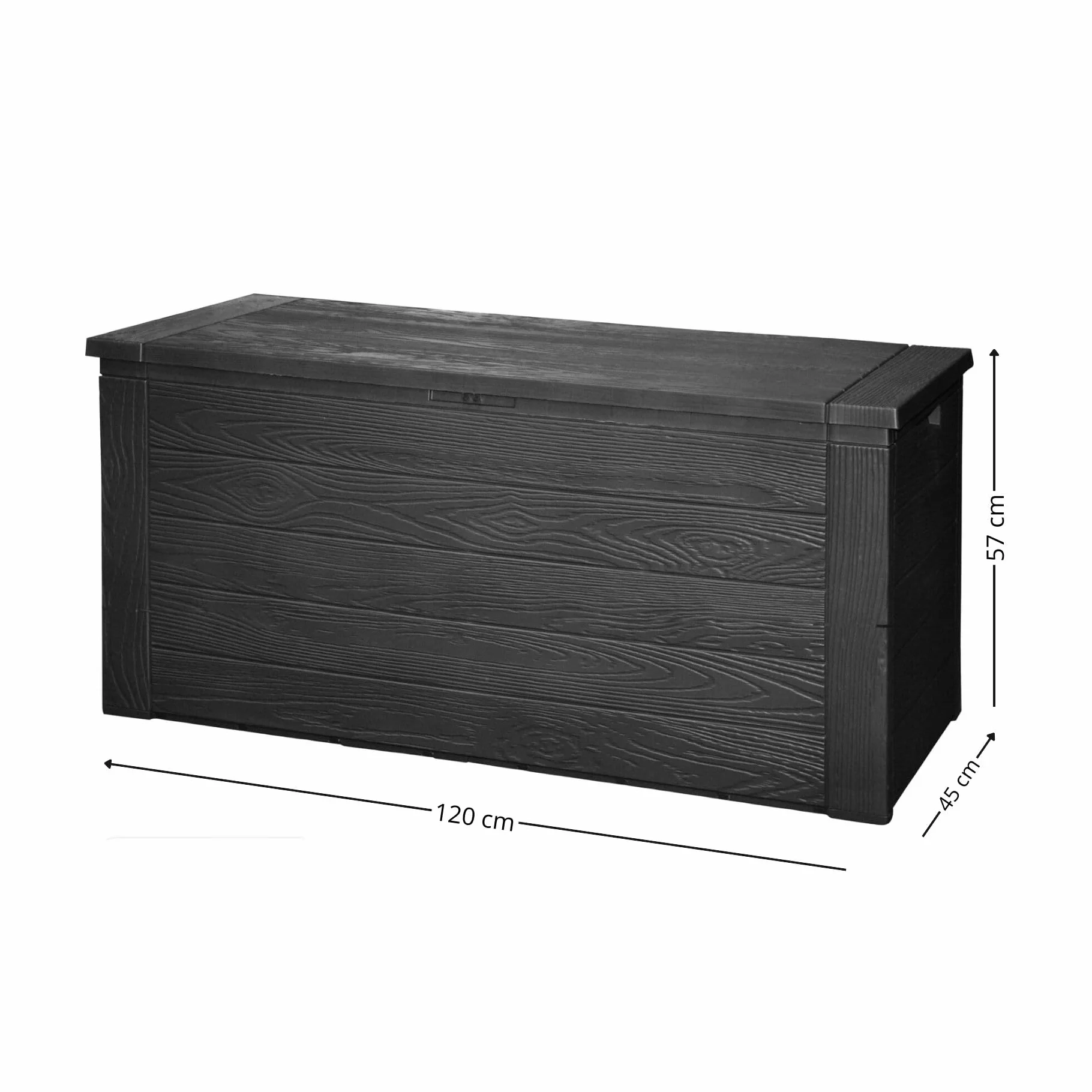 Acomoda Textil Baul de Almacenaje Exterior 300 Litros 120x45x57 cm Arcon para Jardin Terraza Balcon