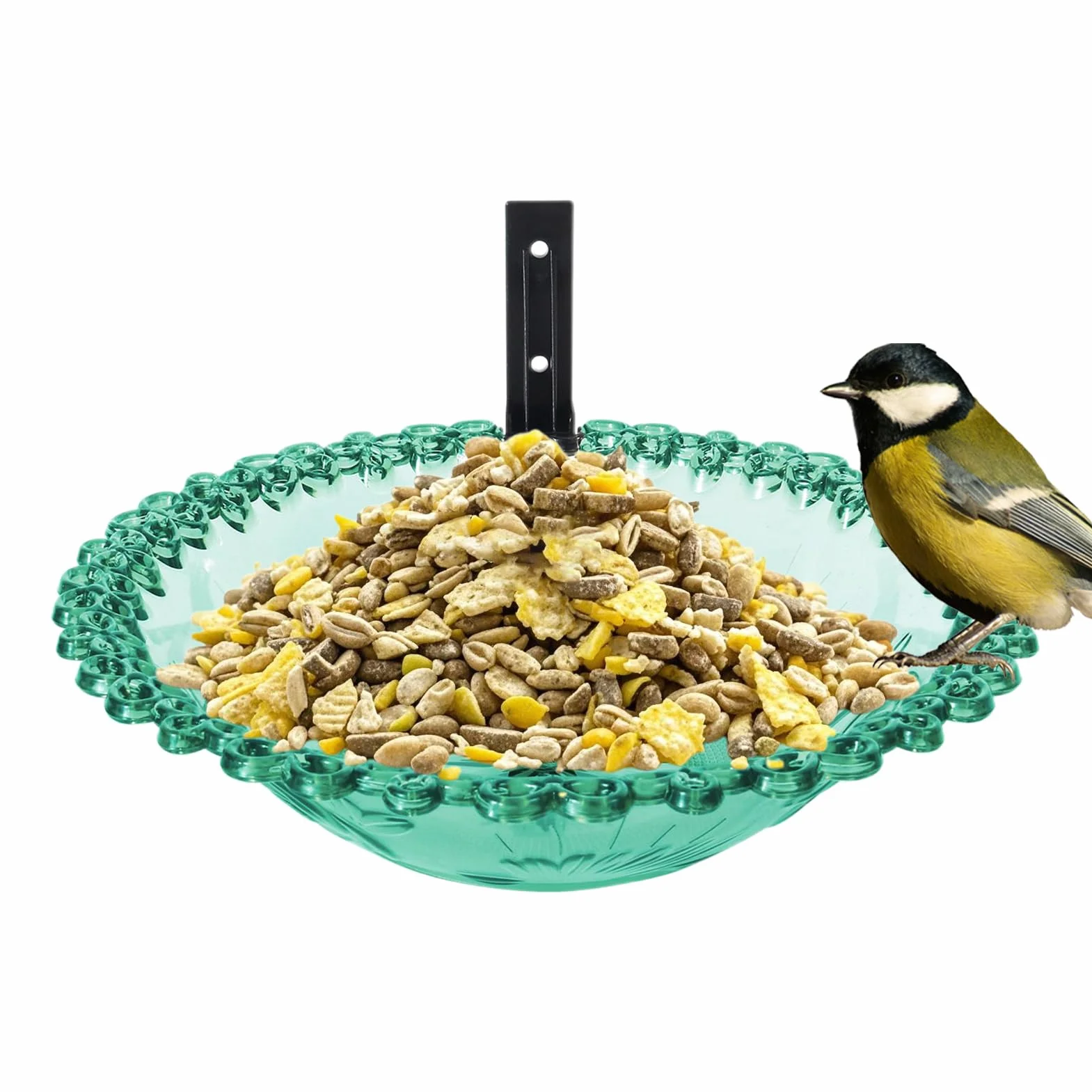 Baño de pájaros montado en árbol de 9 Pulgadas para Exteriores, Colgante Transparente