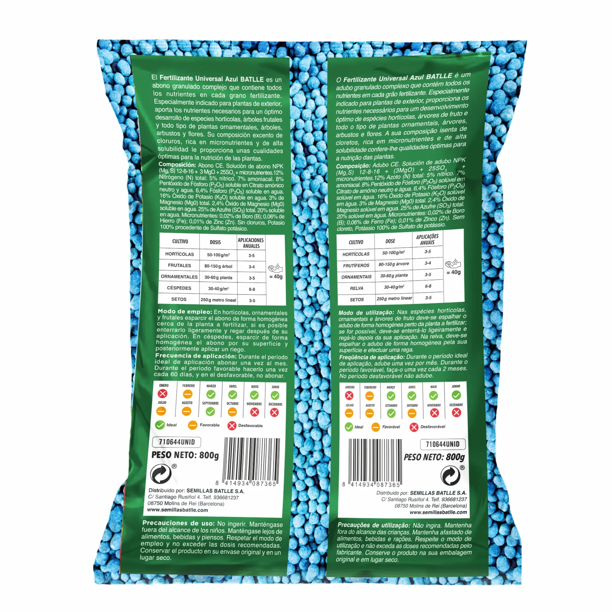 Semillas Batlle Fert. Universal Azul Bolsa 800g