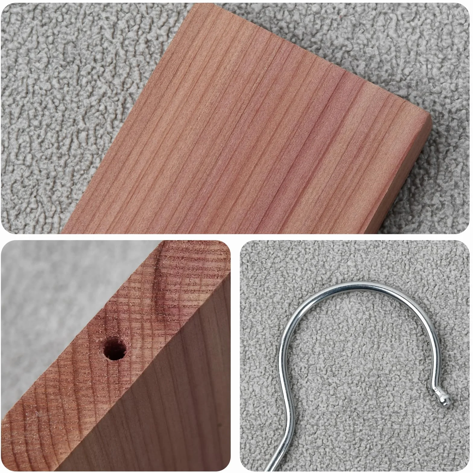 Antipolillas para Ropa y Armario de Cedro Natural - Kit de Bloques Colgantes con Fragancia Aromática, Protección contra Insectos y Absorción de Humedad