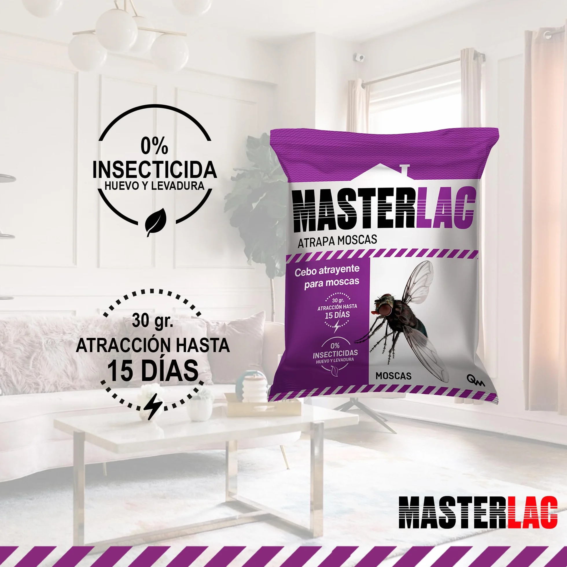 MASTERLAC Cebo Atrapamoscas 125 G 30 g Atracción 15 Días 0% Insecticidas