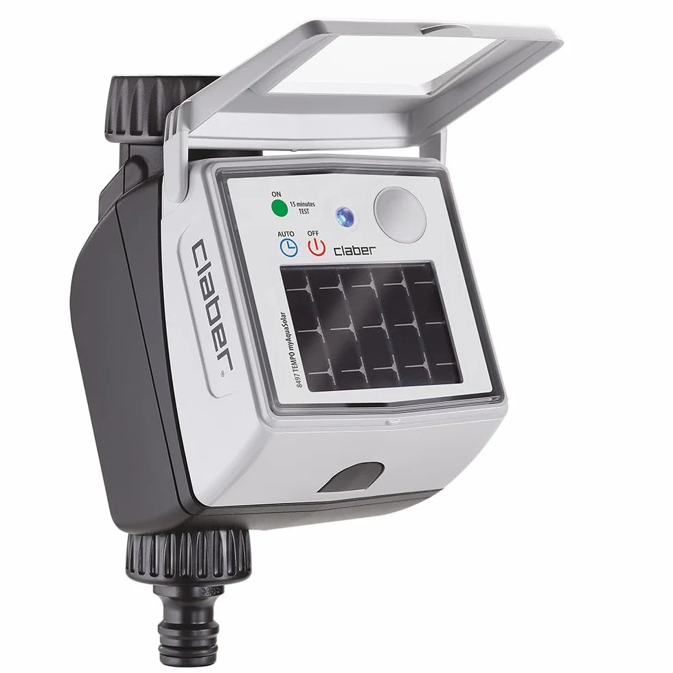 Temporizador myAquaSolar Claber Programador de Grifo de una vía con Panel fotovoltaico