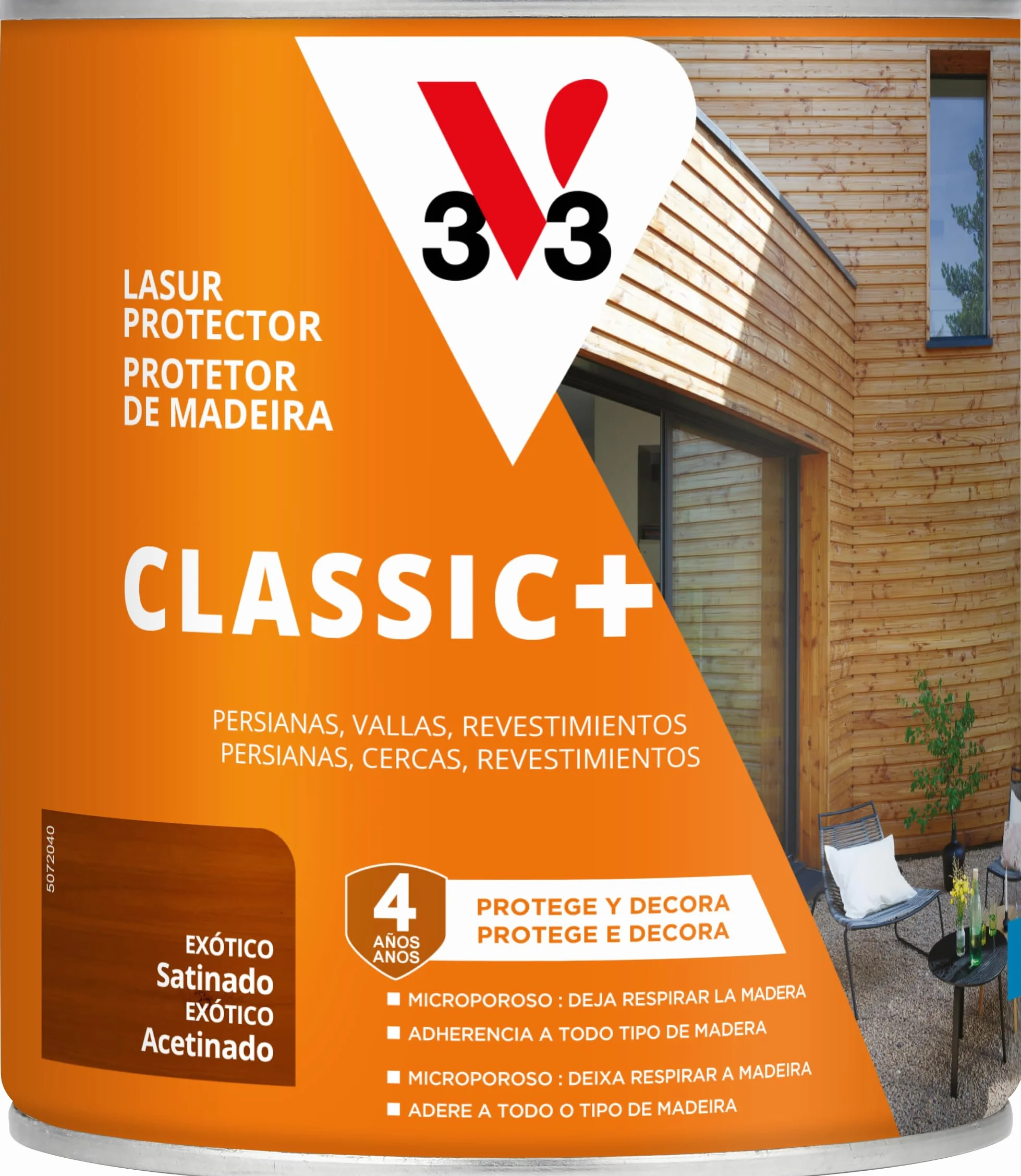 V33 Protector Decorativo de la Madera Classic+ Satinado Exótico 750ML