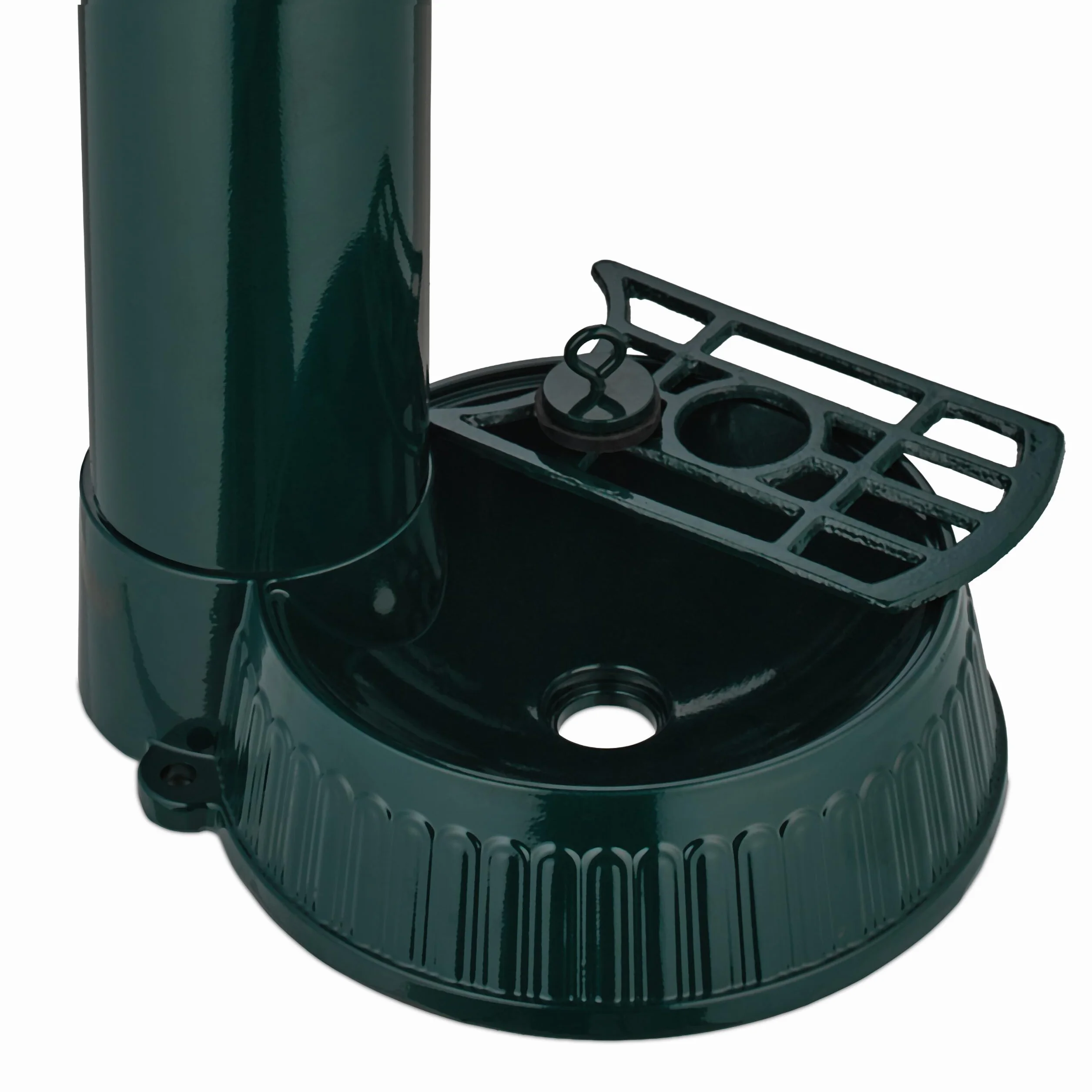 Relaxdays Fuente de Pie Vintage, Grifo y Lavabo, 87 x 26 x 43 cm, Bebedero Antiguo para Jardín, Soporte Manguera, Verde