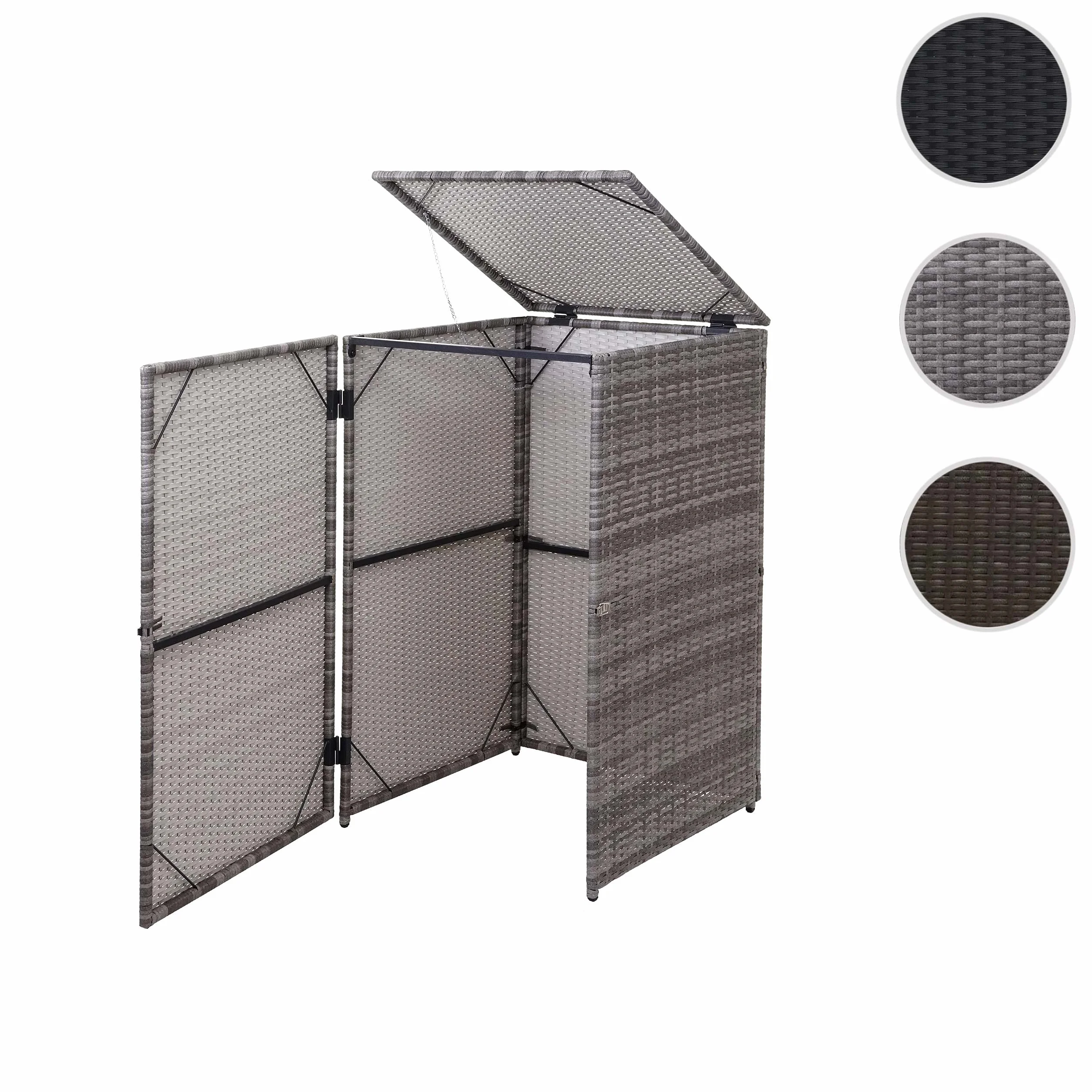 Cubierta para cubos de basura HWC-E25 120 L gris
