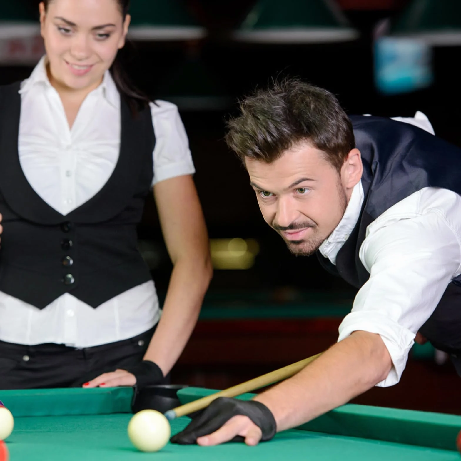 Bolsa de Taco de Billar Portátil con Guante para 1/2 Snooker