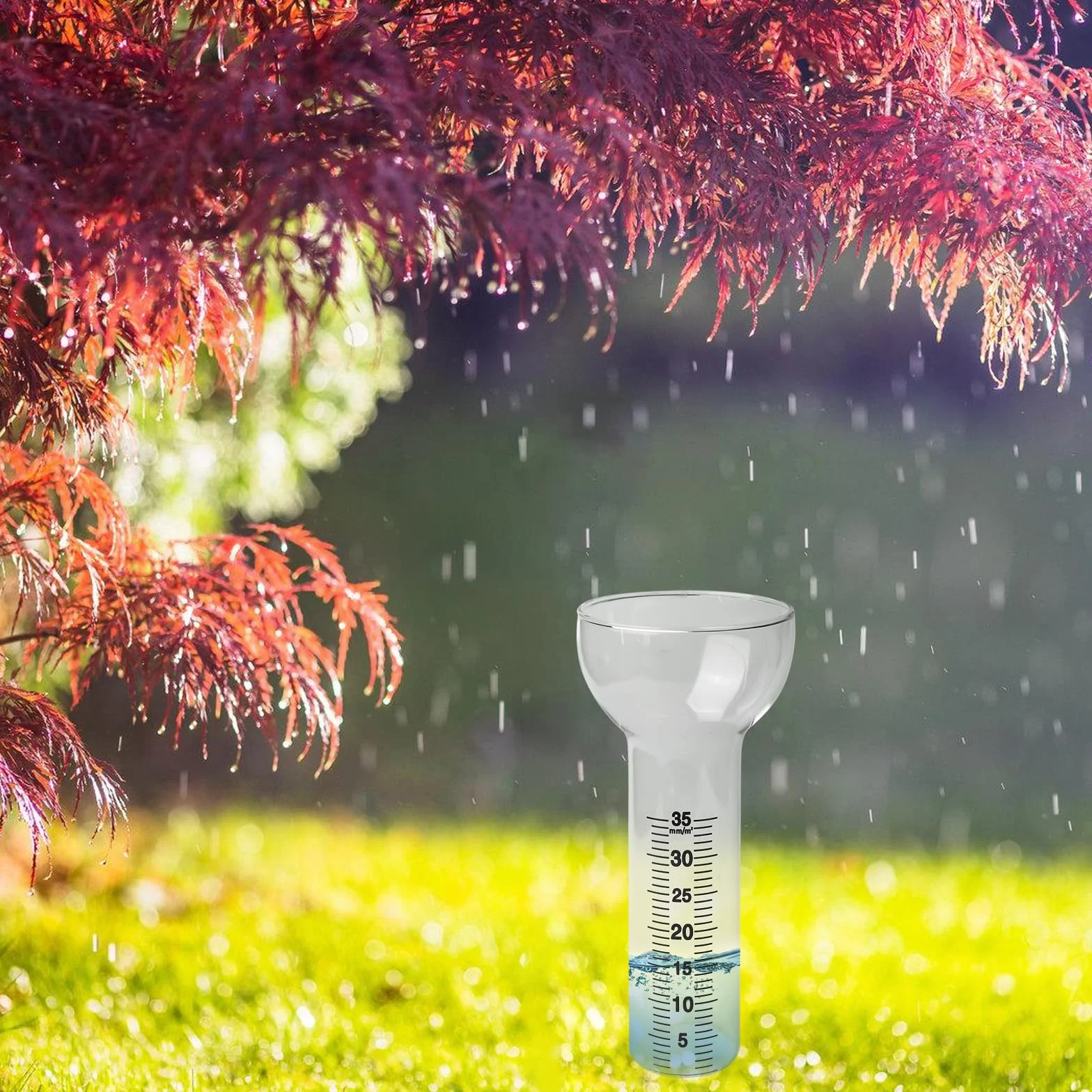 Pluviómetros de vidrio 35 mm resistentes a las heladas para exteriores jardín