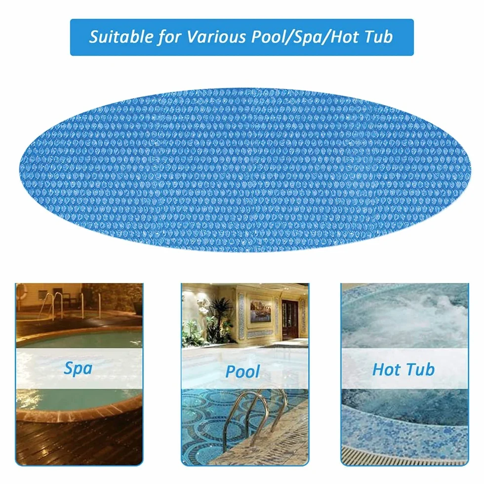 Manta Termica Piscina Redonda Ø 300 cm Cobertor Verano Calentador Solar UV Lamina