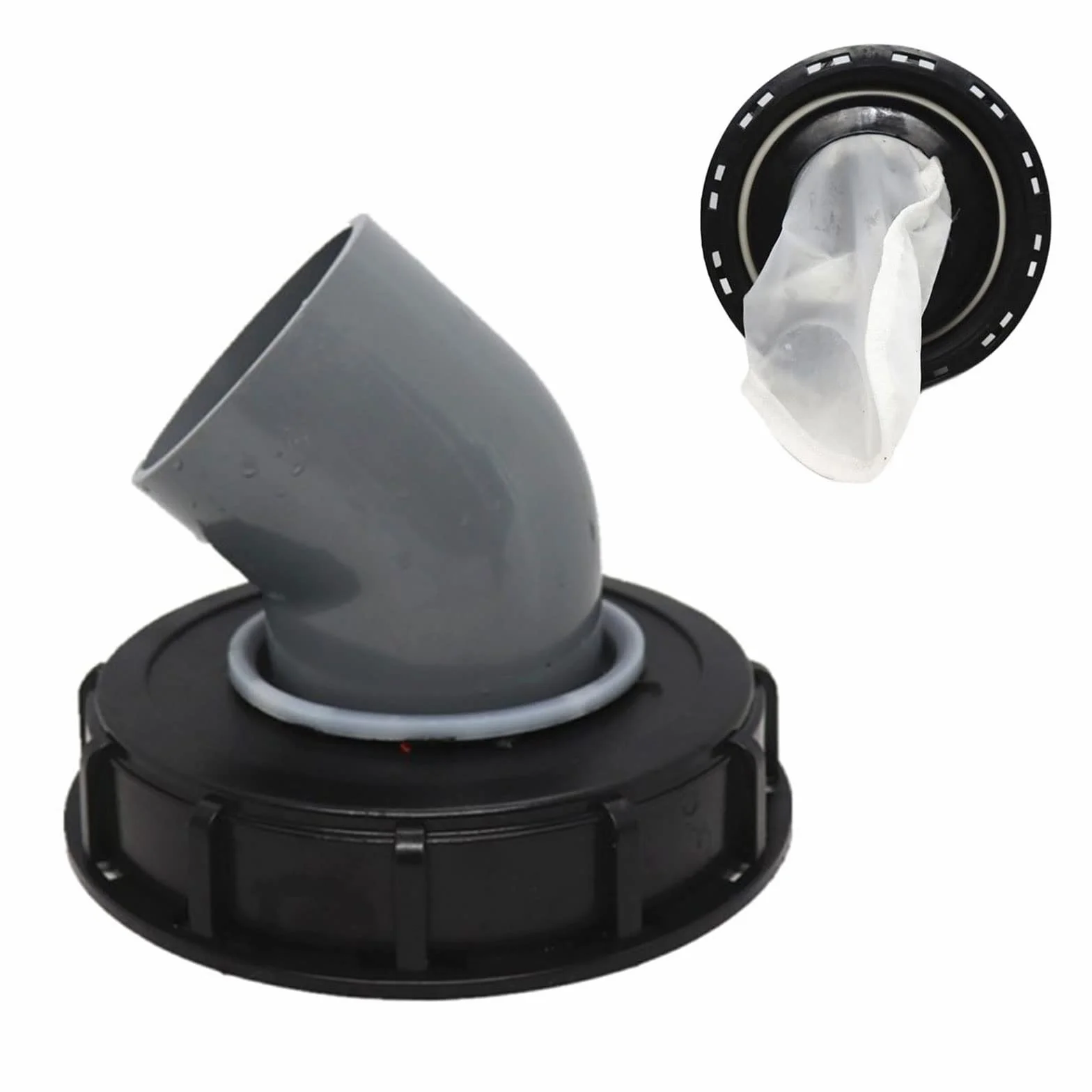 Filtro de Tapa IBC Nailon 163 mm Lavable Negro 45°