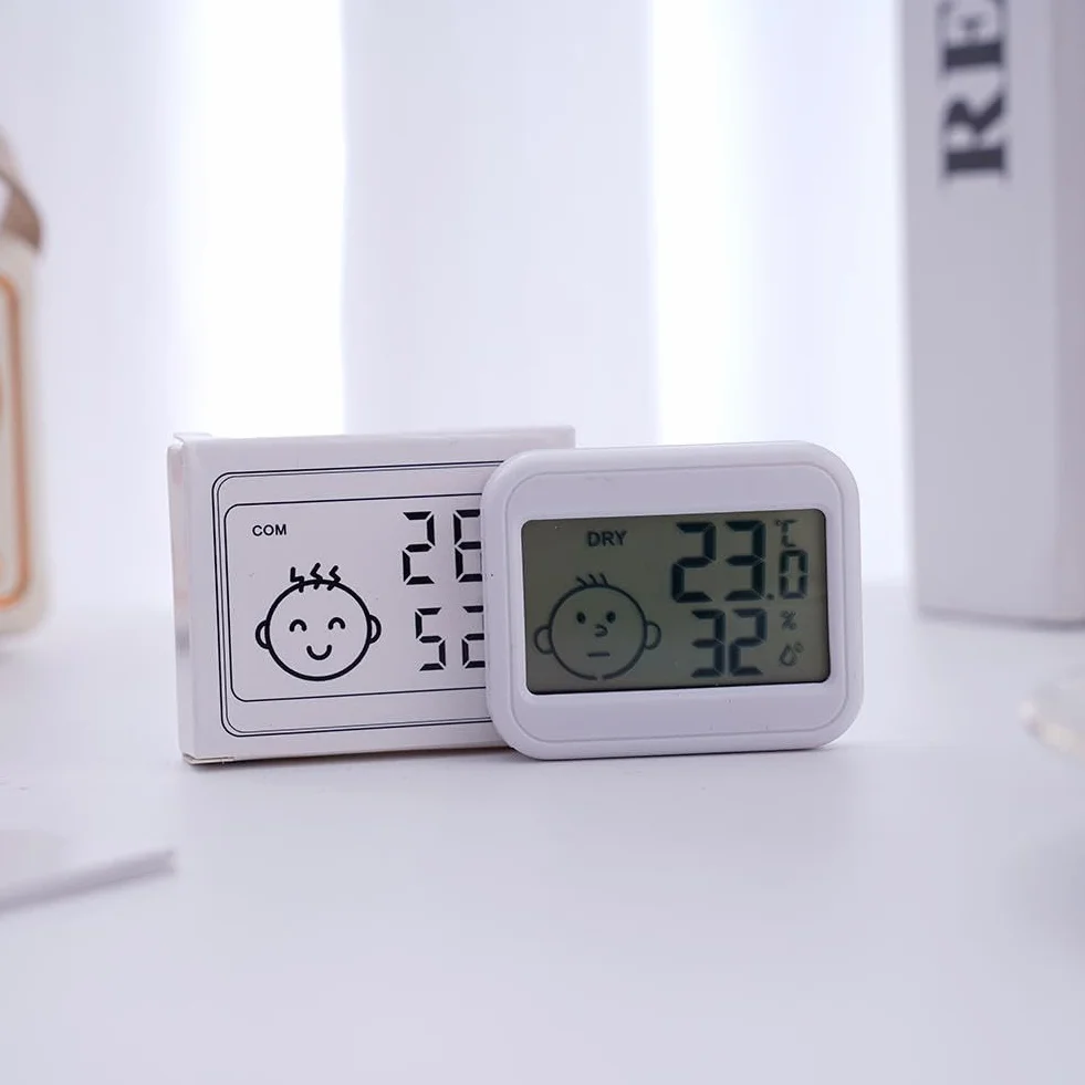 Termómetro digital higrómetro para interiores con pantalla LCD, medidor de temperatura y humedad