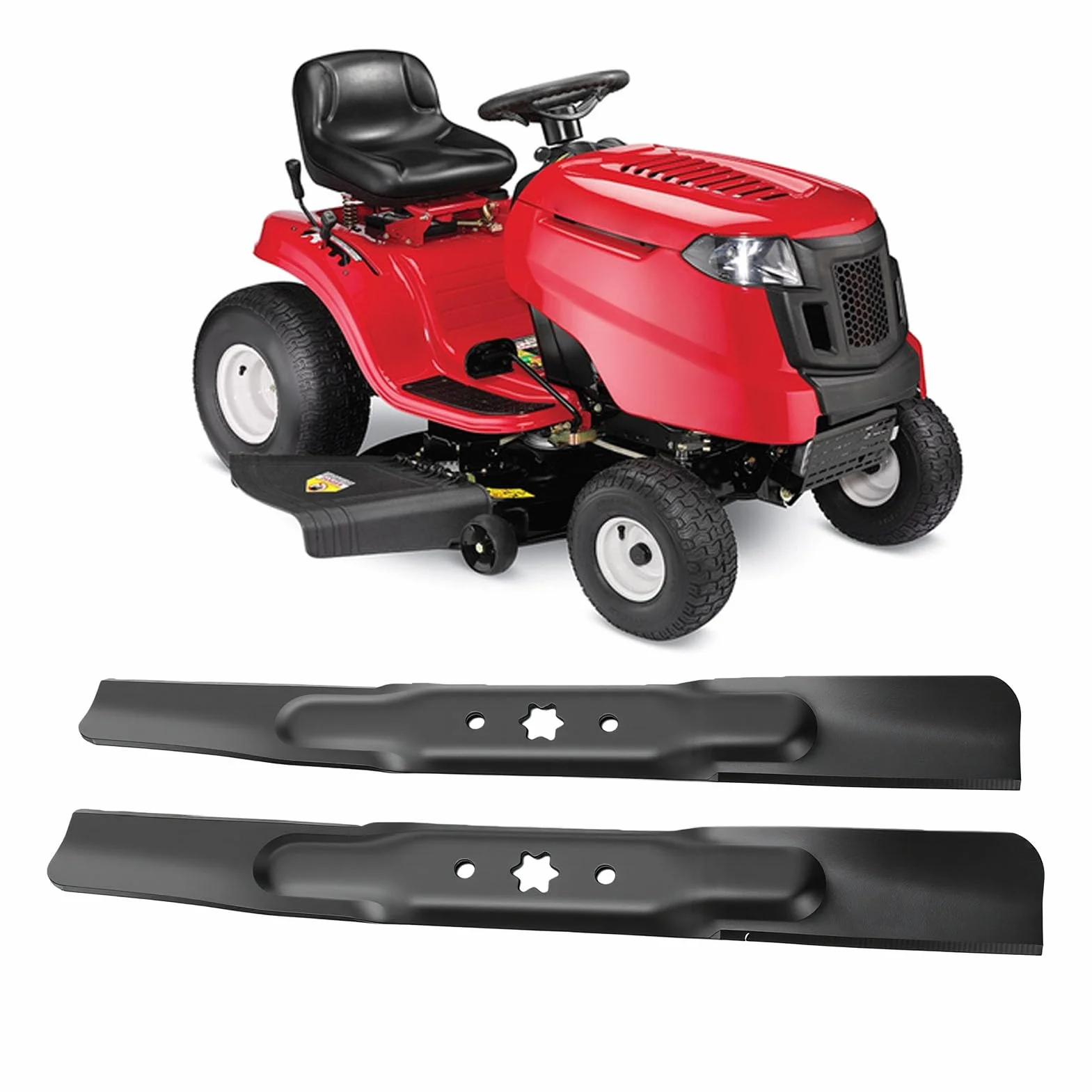 AMONIDA Cuchillas para Cortacésped de 42 Pulgadas de Elevación Alta, 2 uds., Repuesto para Troy Bilt, Acero Duradero